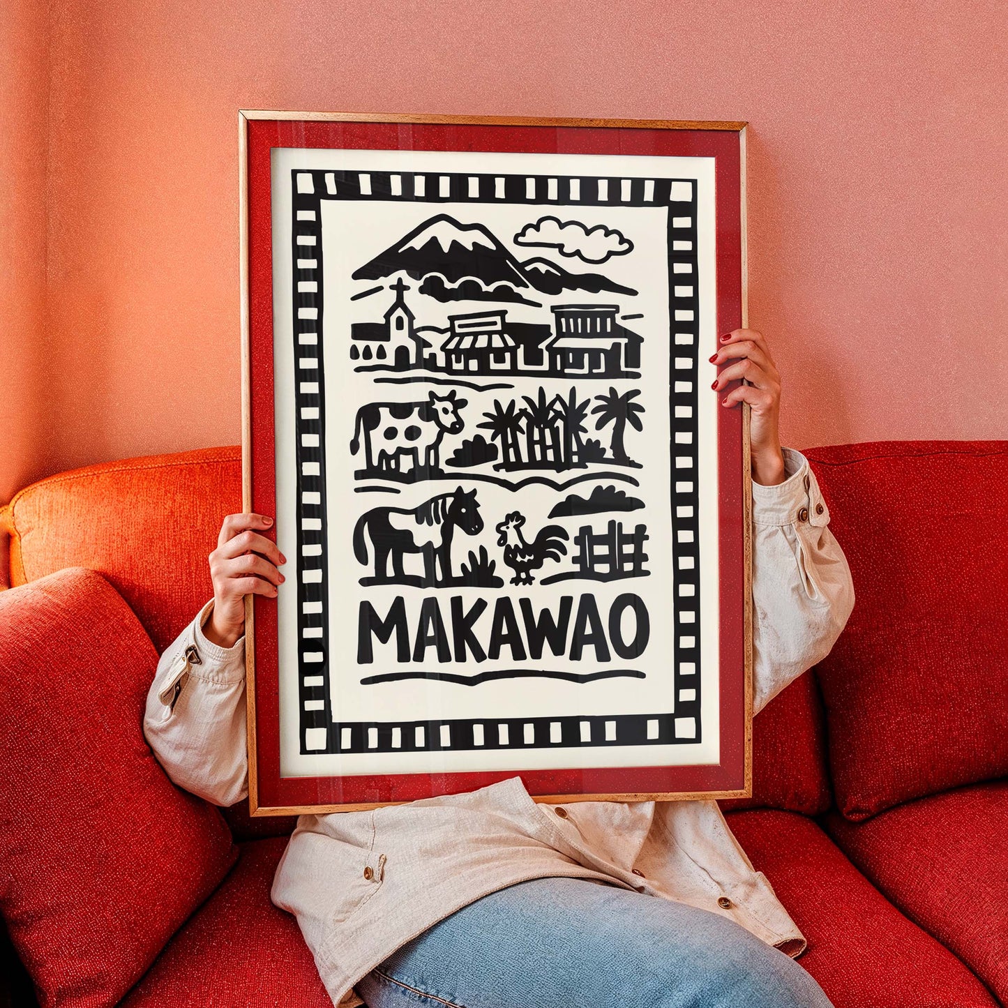 Makawao Hawaii Poster Print