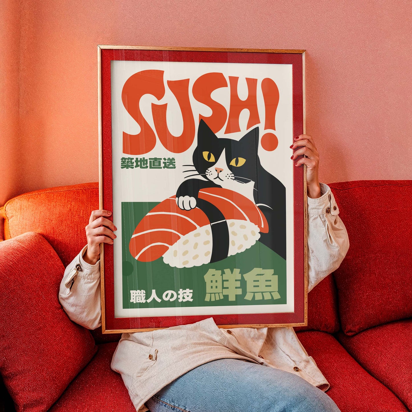 Sushi Cat Wall Art