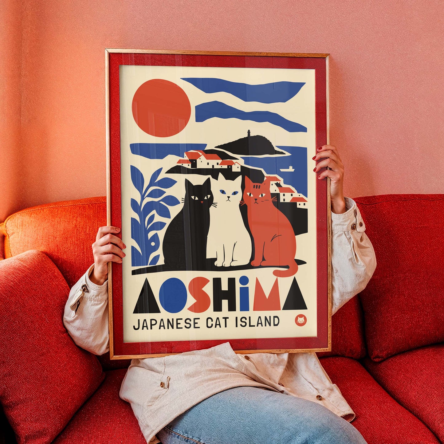 Aoshima Cat Island Wall Art