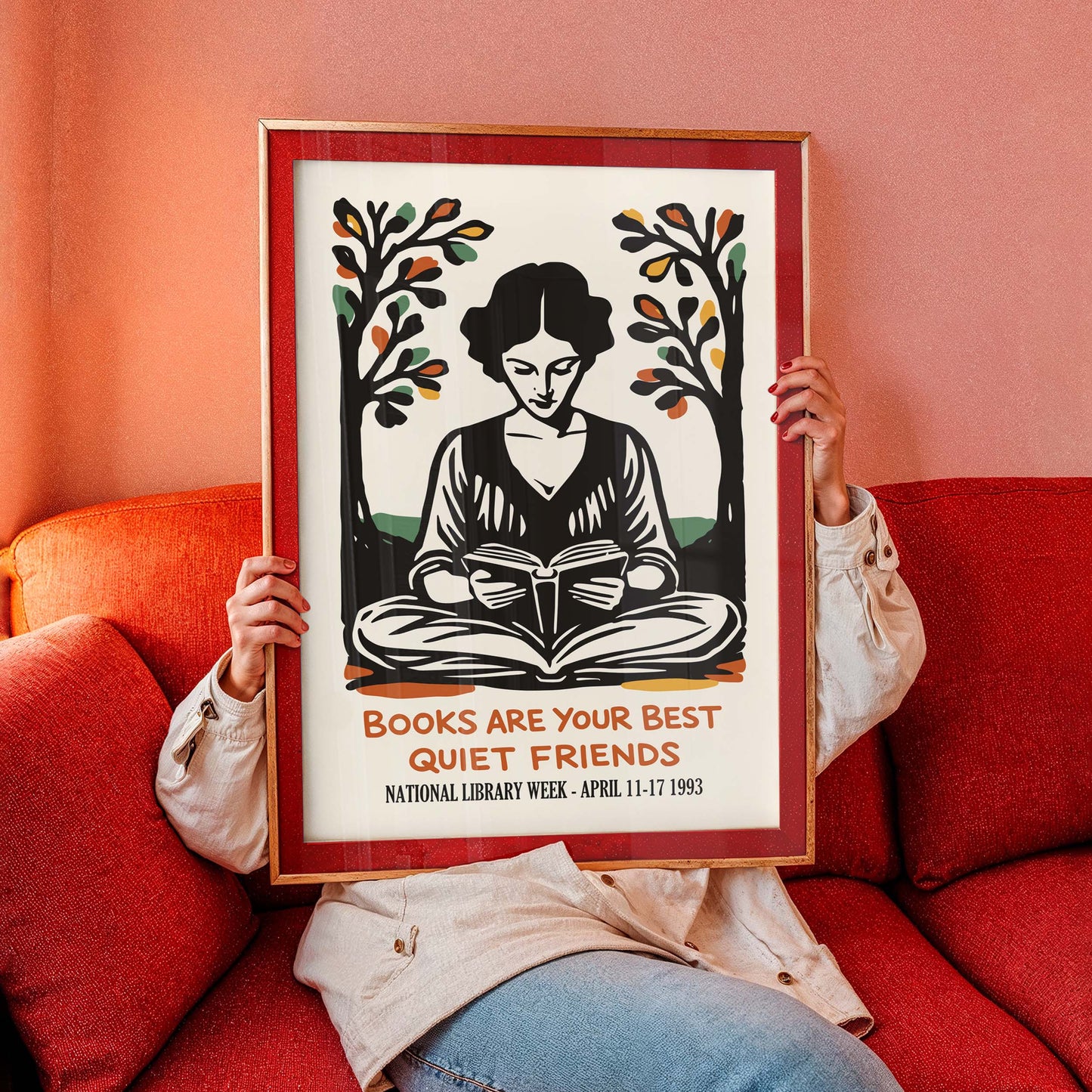 Quiet Reading Woman Poster