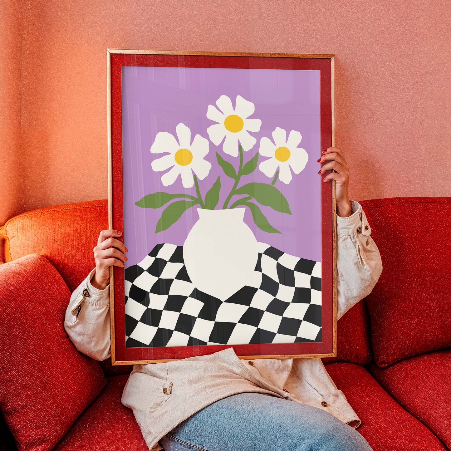Daisy Floral Poster Wall Art