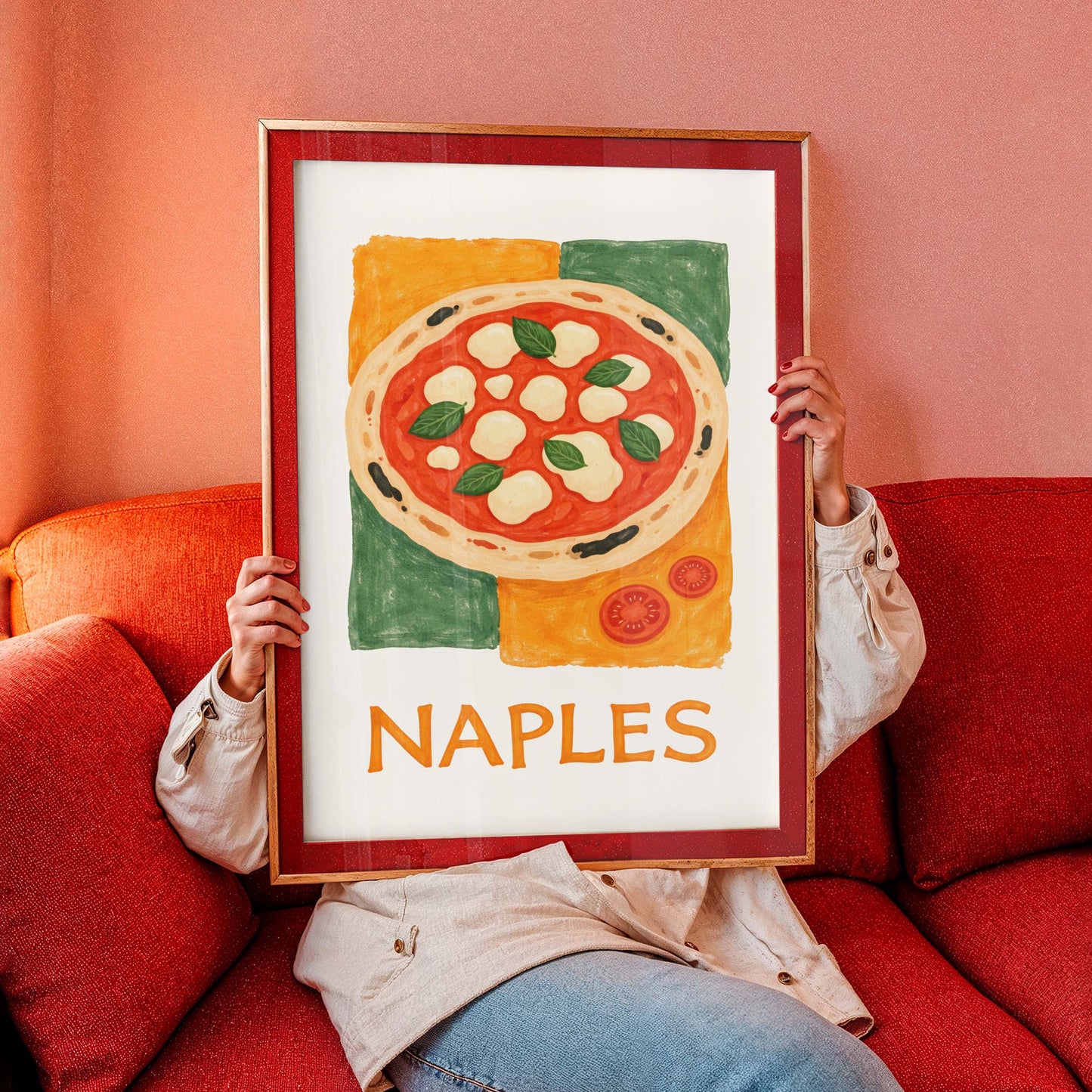 Naples Pizza Italian Food Poster