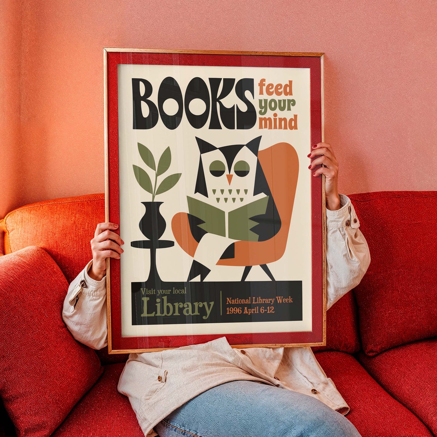 Library Reading Office Print