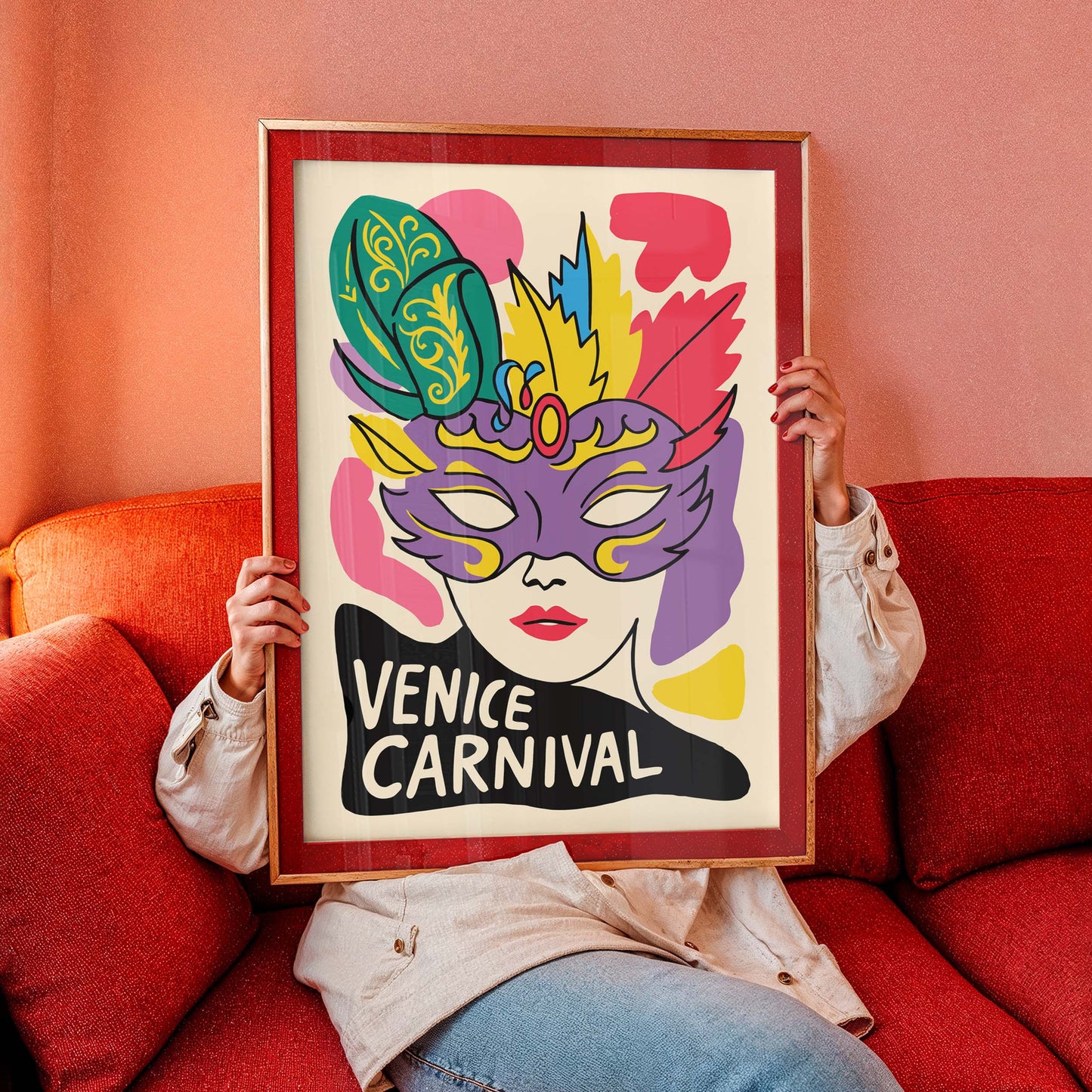 Venice Carnival Mask Art Print