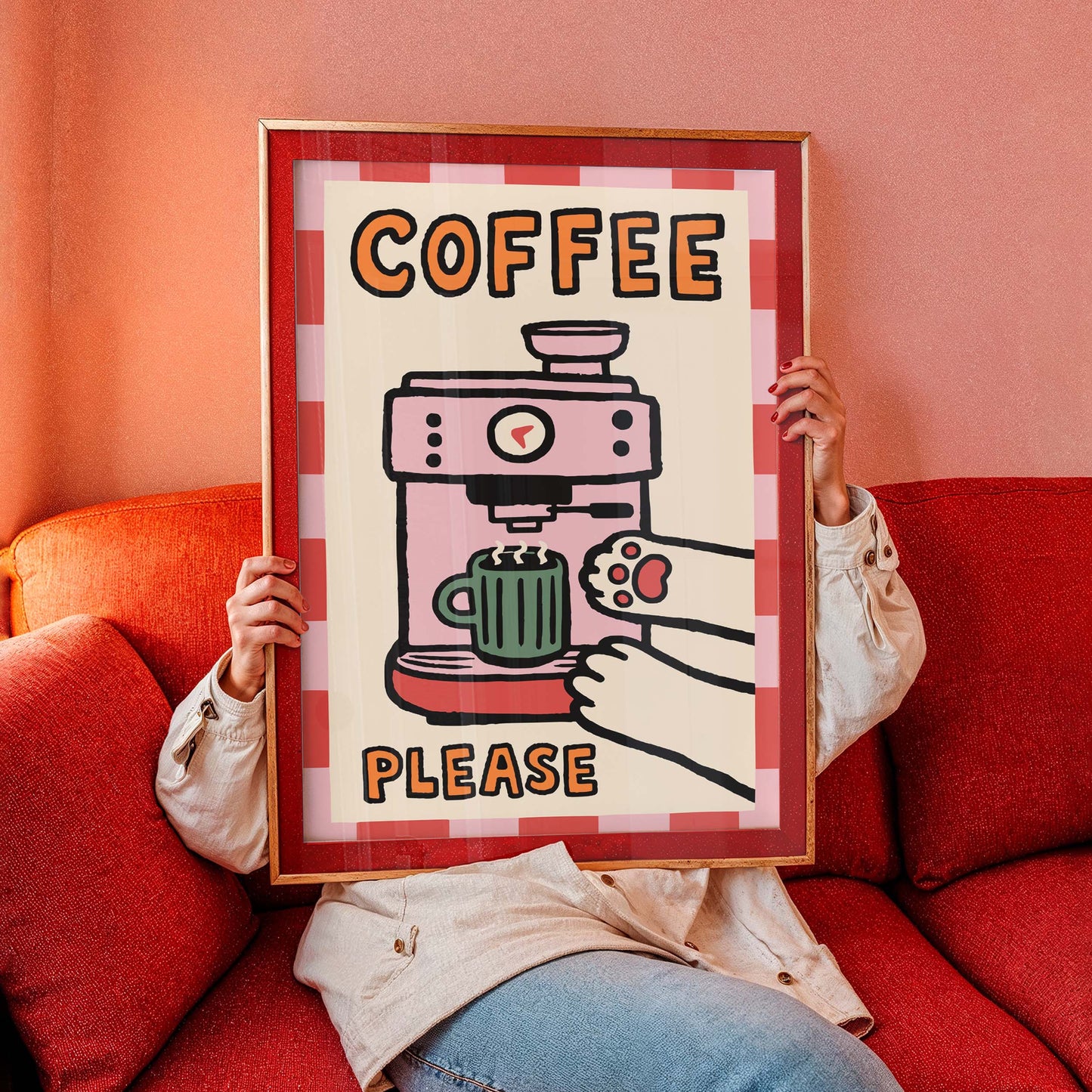 Coffee Please Kitchen Poster Print
