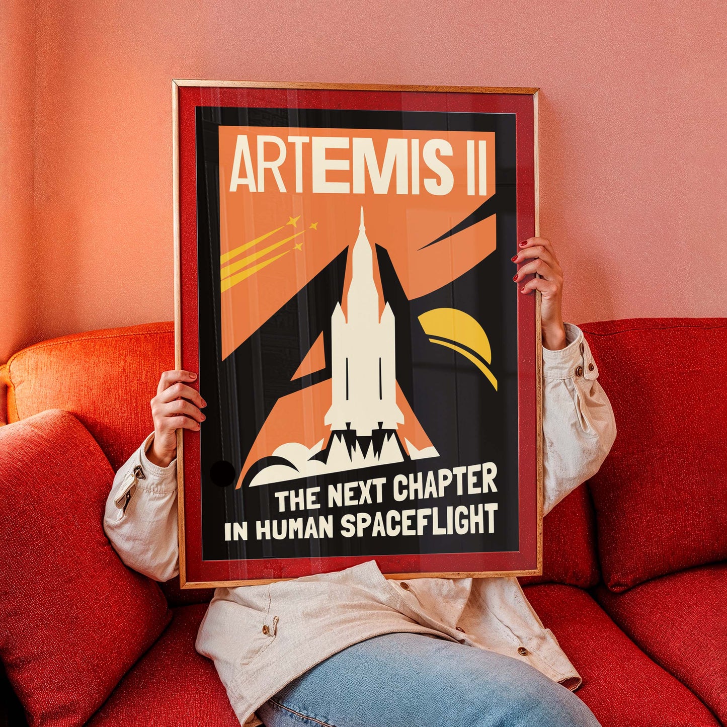 Artemis II Spaceflight Rocket Print