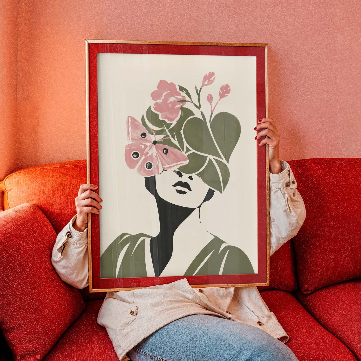 Butterfly Woman Poster For Bedroom