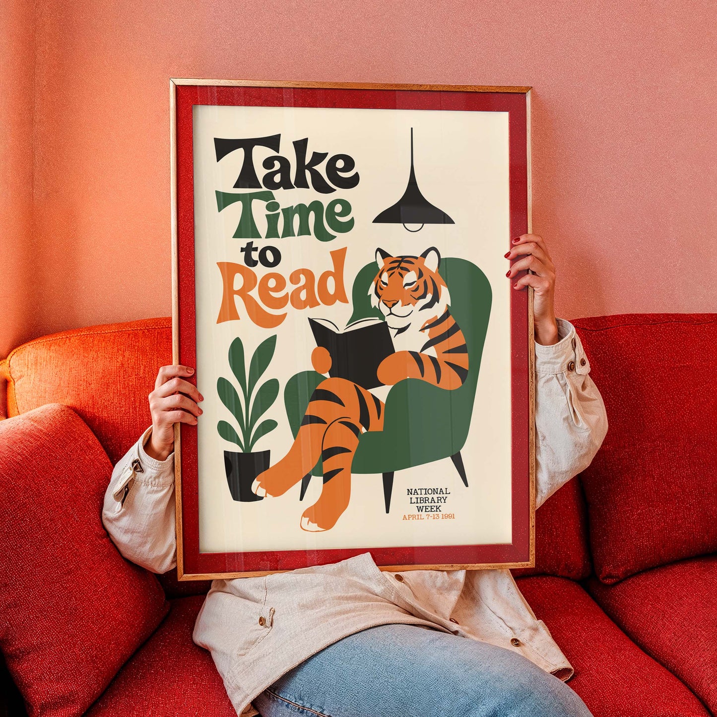 Take Time To Read Poster For Library