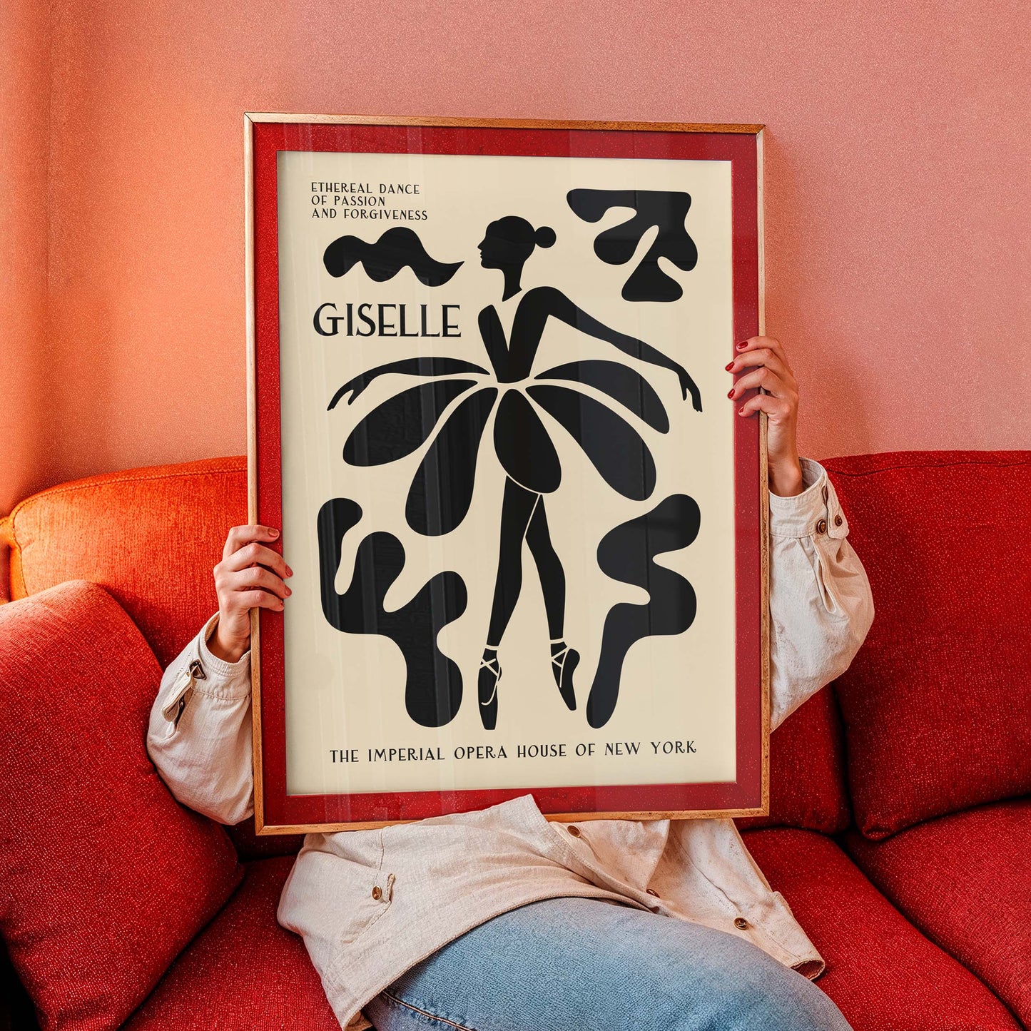 Giselle Ballet Silhouette Poster