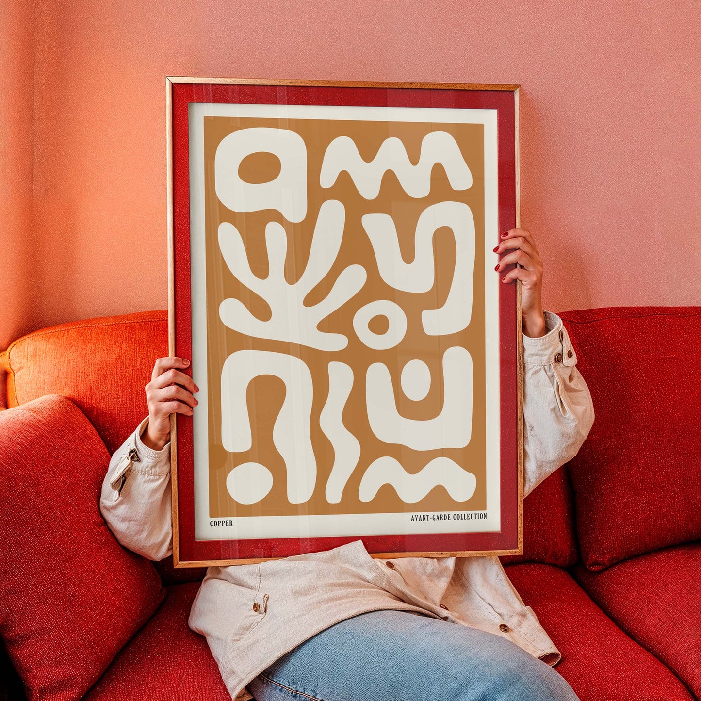 Copper Abstract Print