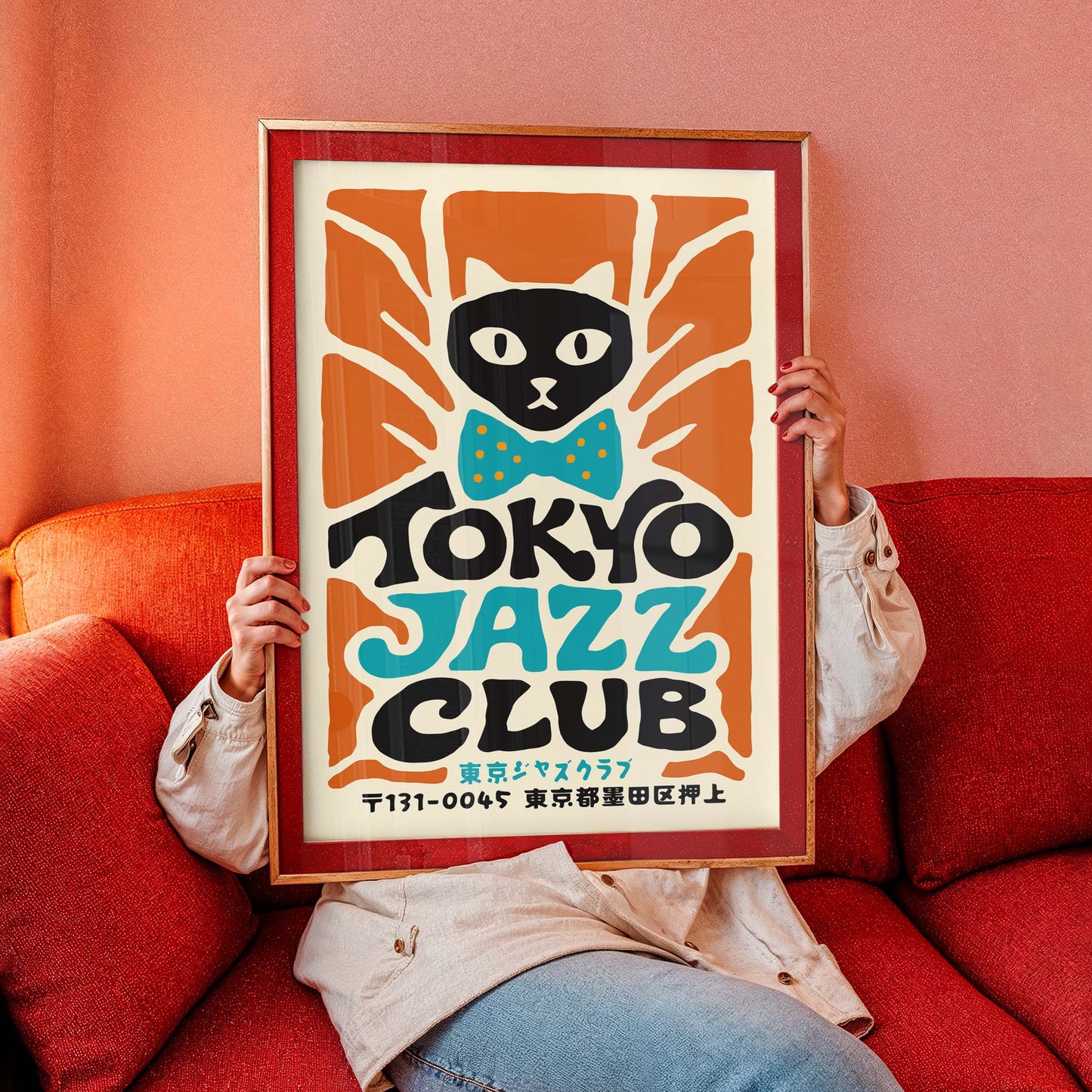 Tokyo Jazz Club Cat Print