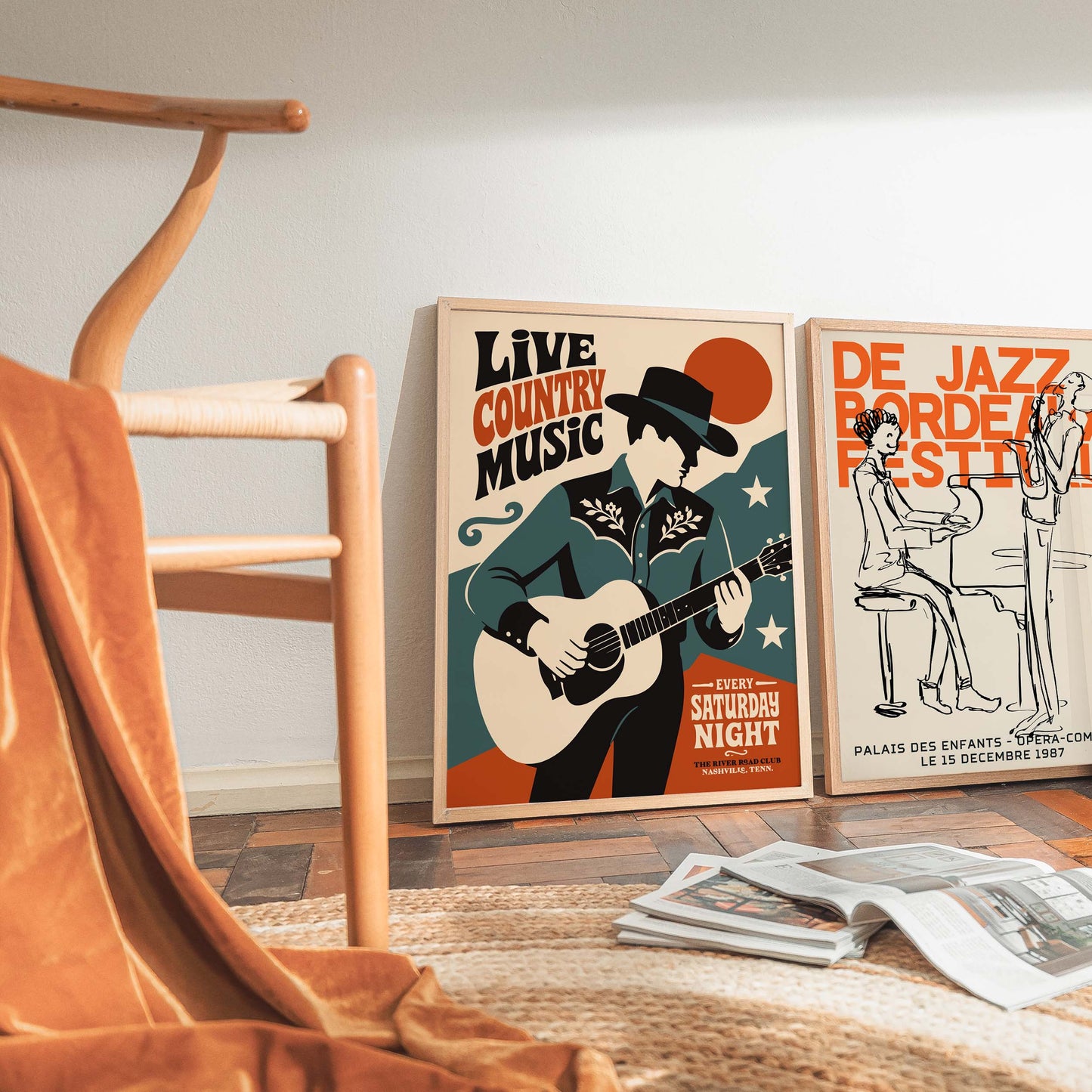 Country Music Wall Art Living Room