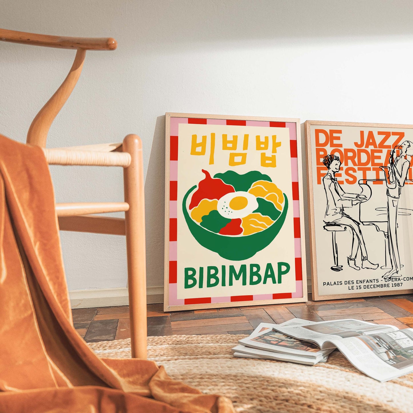 Korean Bibimbap Food Poster Art Print