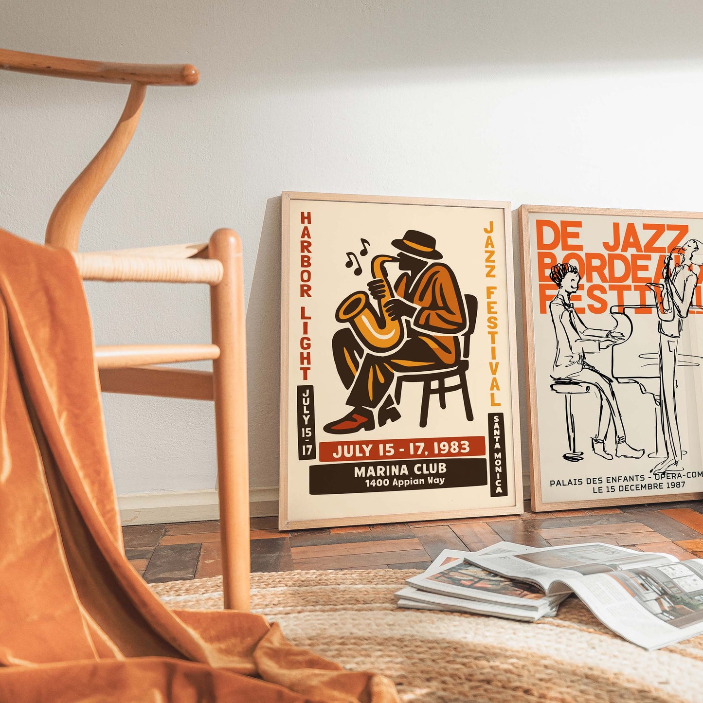 Harbor Light Jazz Saxophone Poster Art Print