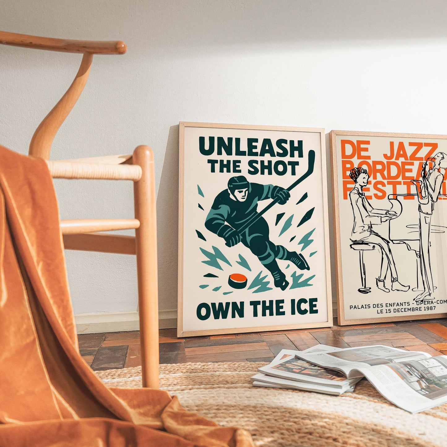 Unleash The Shot Hockey Poster