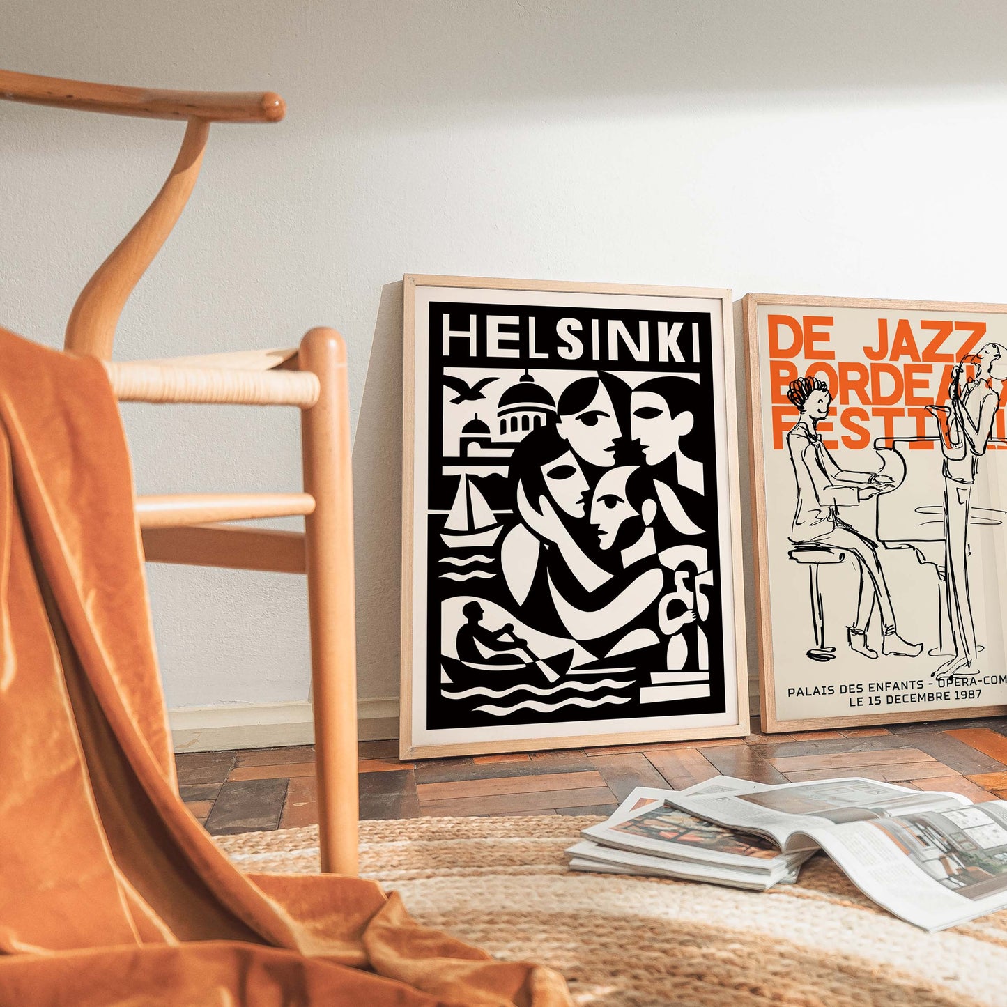 Helsinki City Abstract Wall Print
