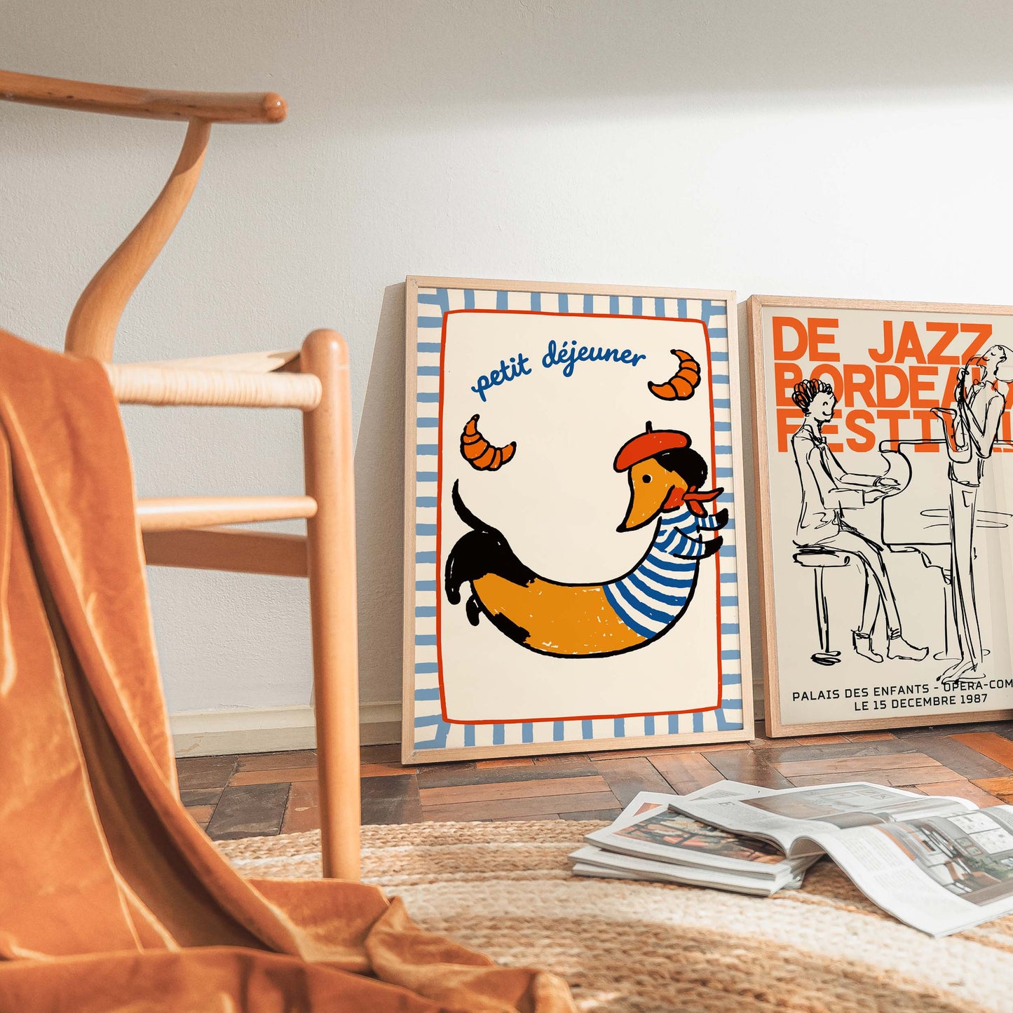 French Breakfast Dachshund Poster Print