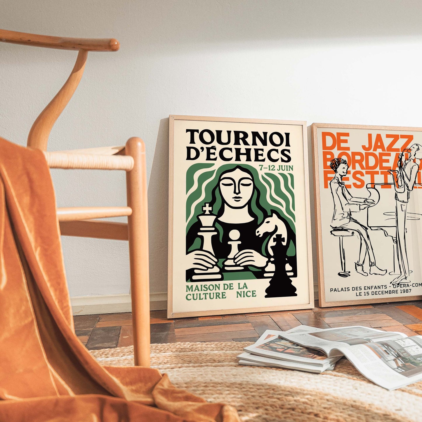French Chess Poster Print