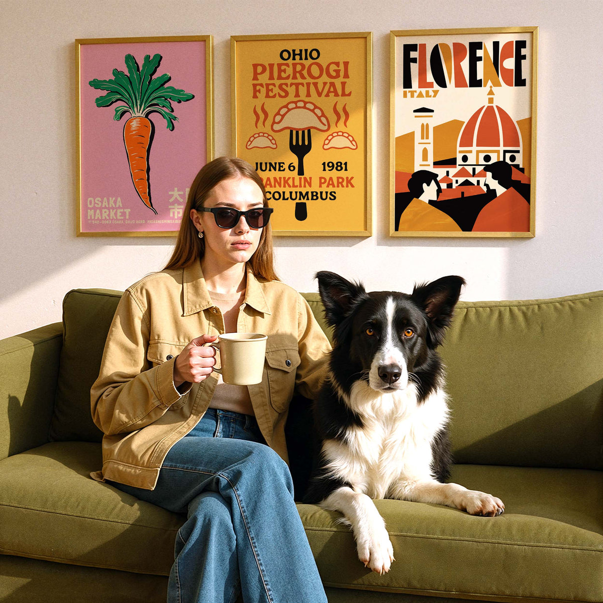 Florence Italy Travel Poster For Living Room