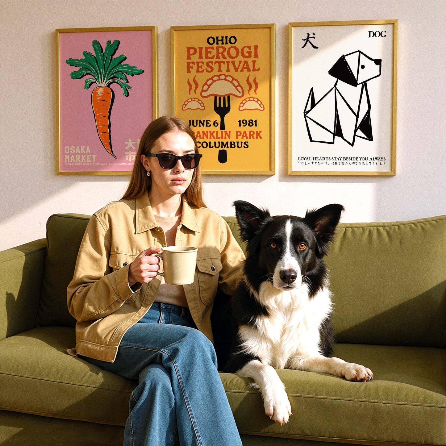 Dog Origami Wall Art