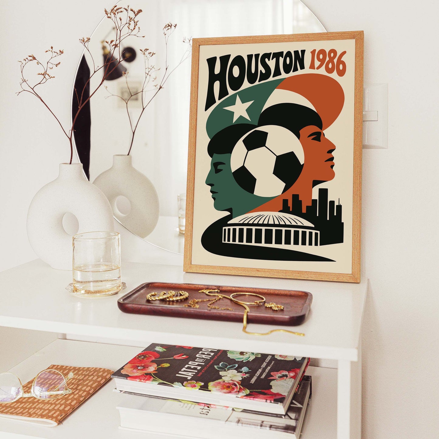 Houston 1986 Soccer Championship Poster