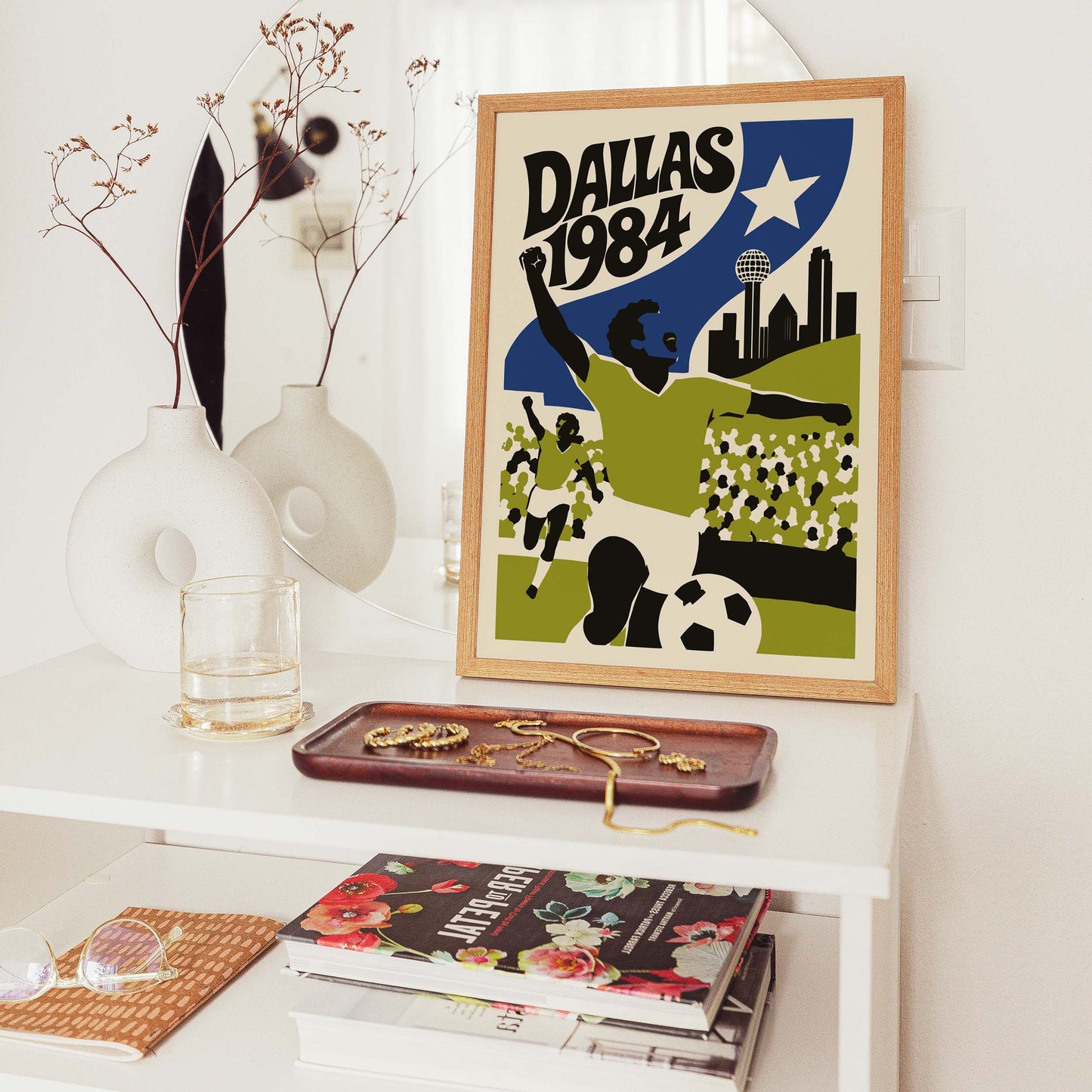 Dallas 1984 Vintage Soccer Poster Print