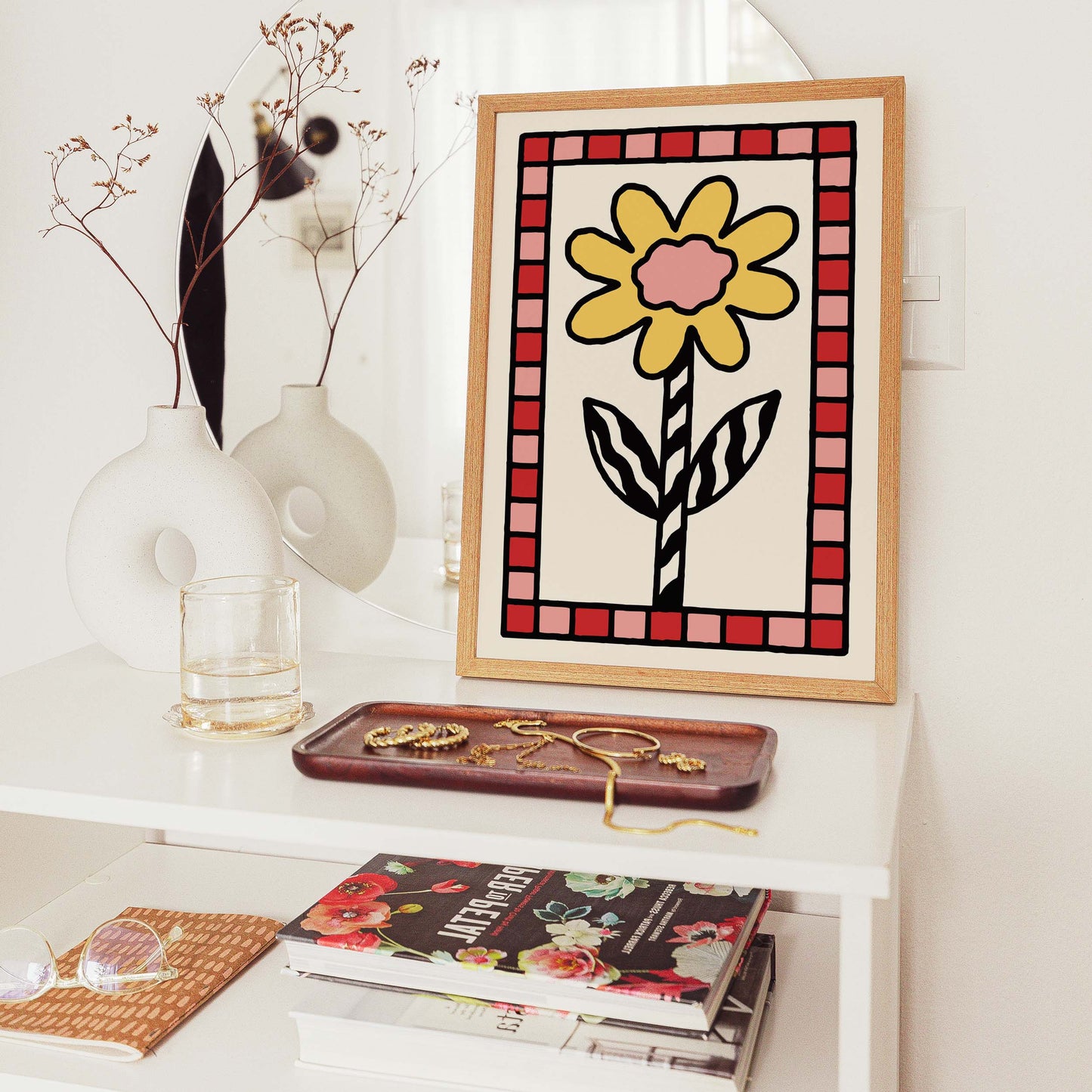 Minimal Floral Frame Poster Wall Art