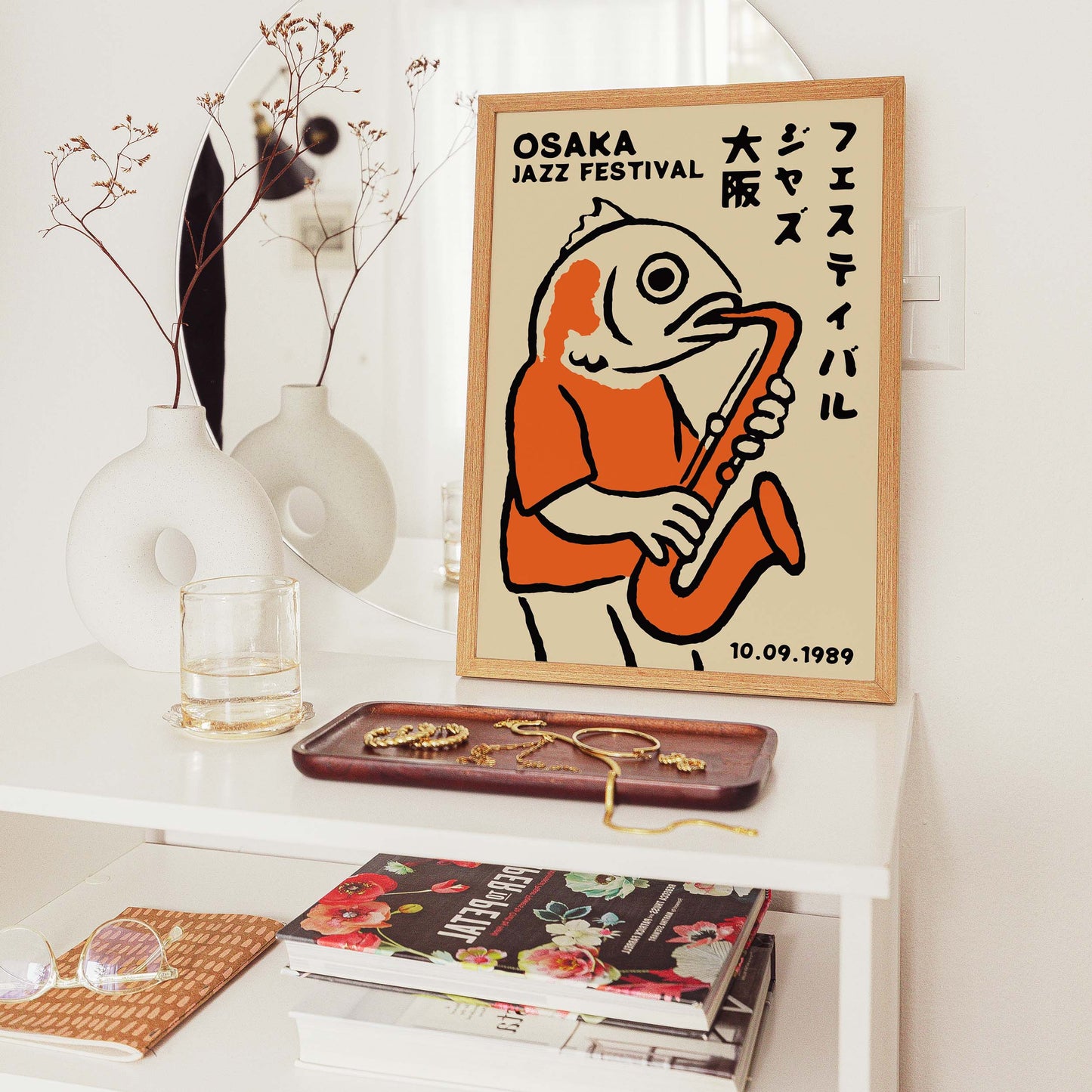 Osaka Jazz Festival Fish Poster Print