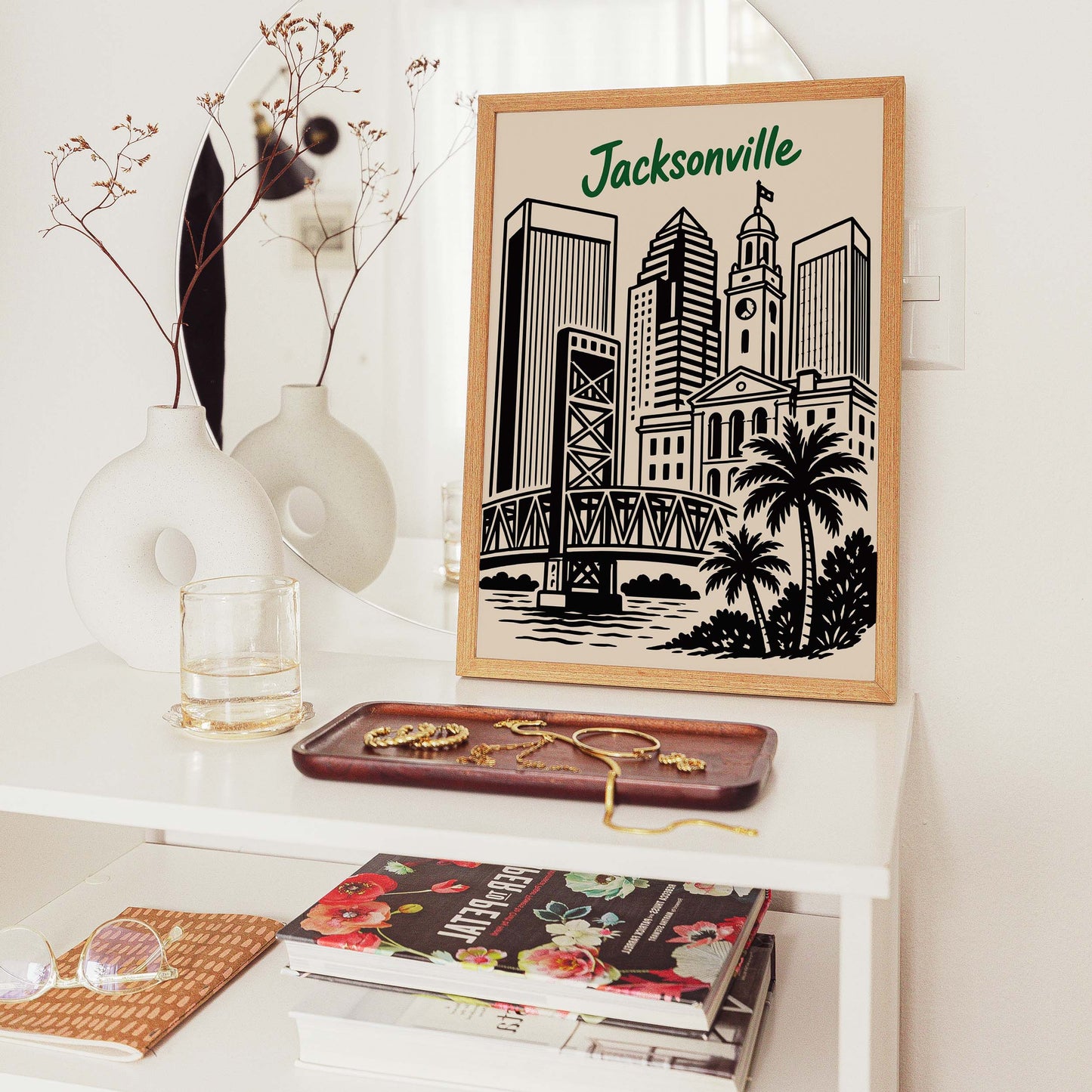 Jacksonville Skyline Travel Poster