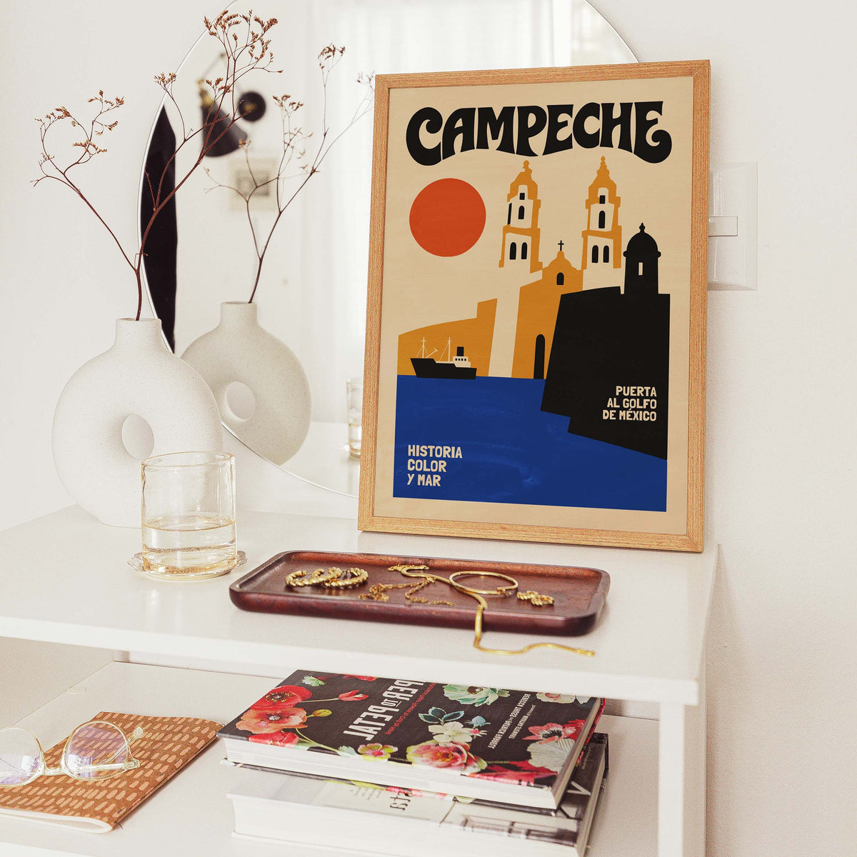 Campeche Mexico Travel Poster