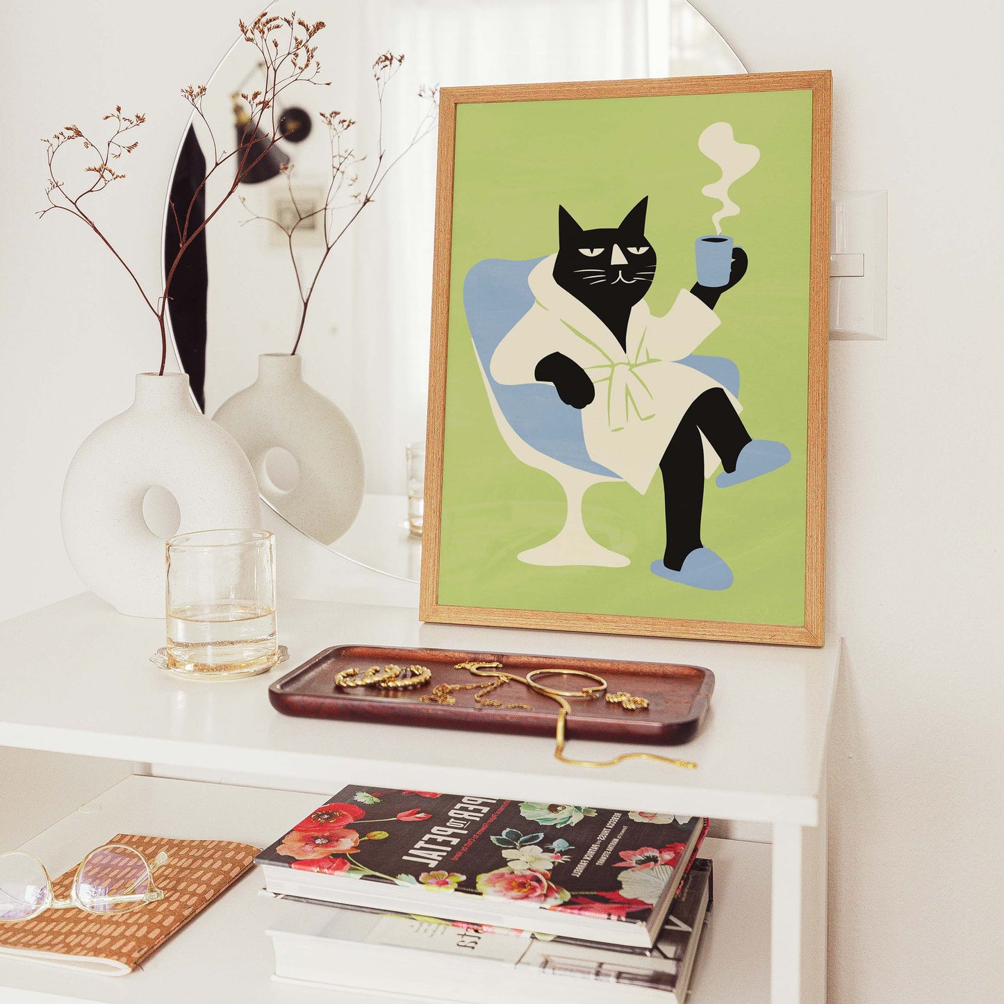 Black Cat Coffee Wall Art