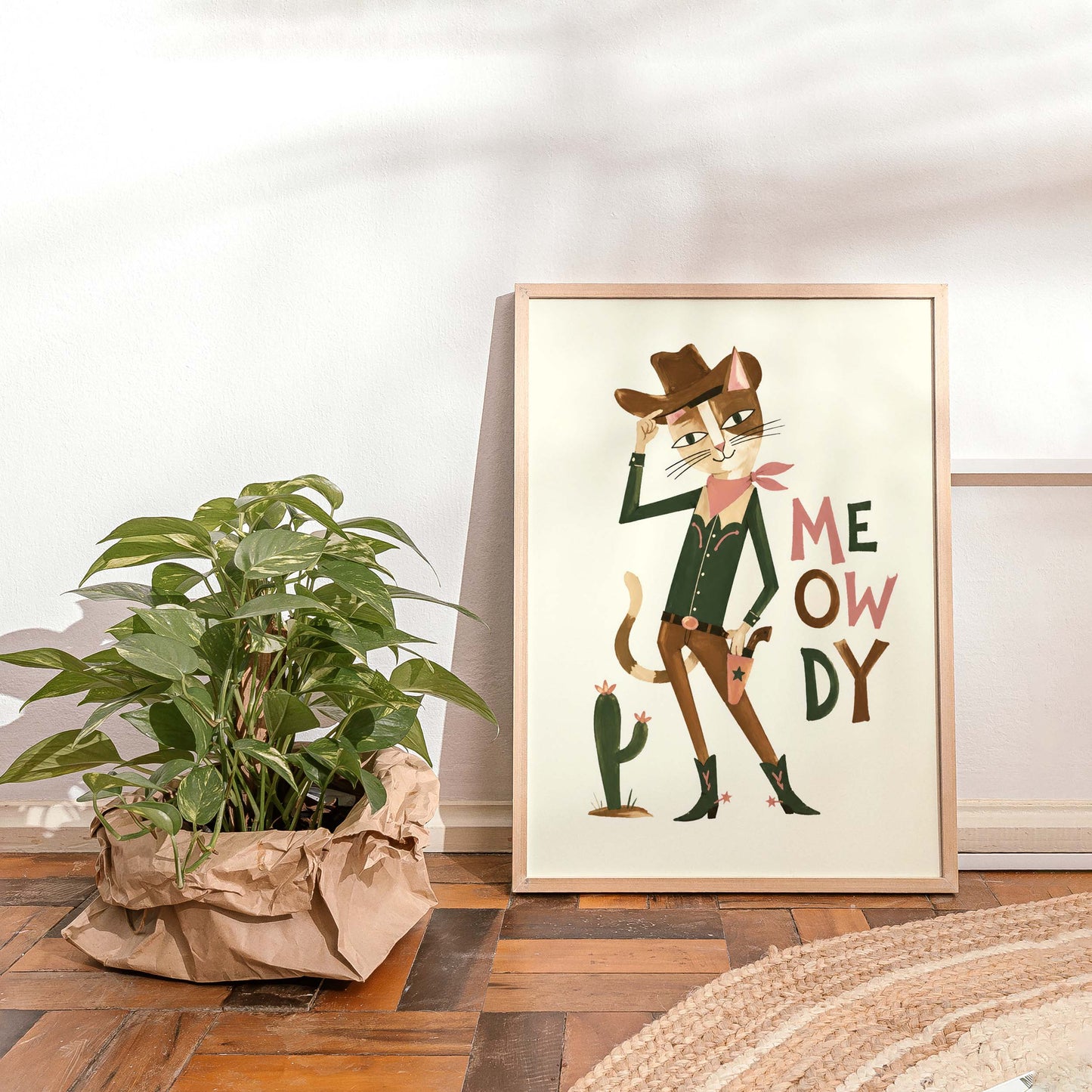 Cowboy Cat Western Print