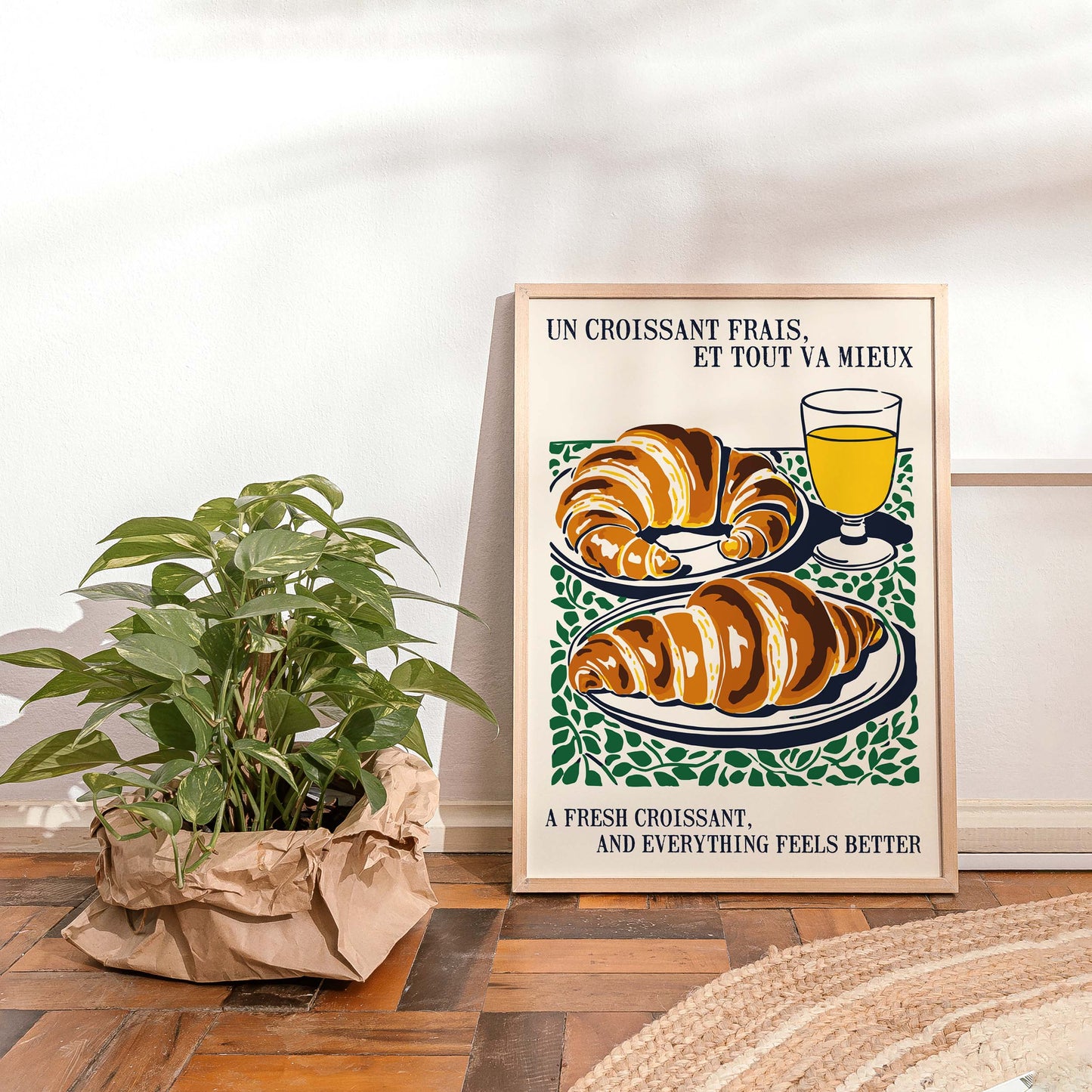 French Croissant Breakfast Print