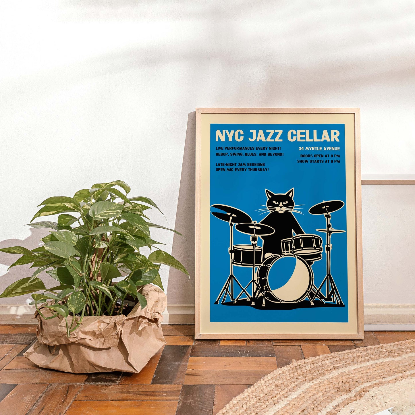 NYC Jazz Cellar Poster Art