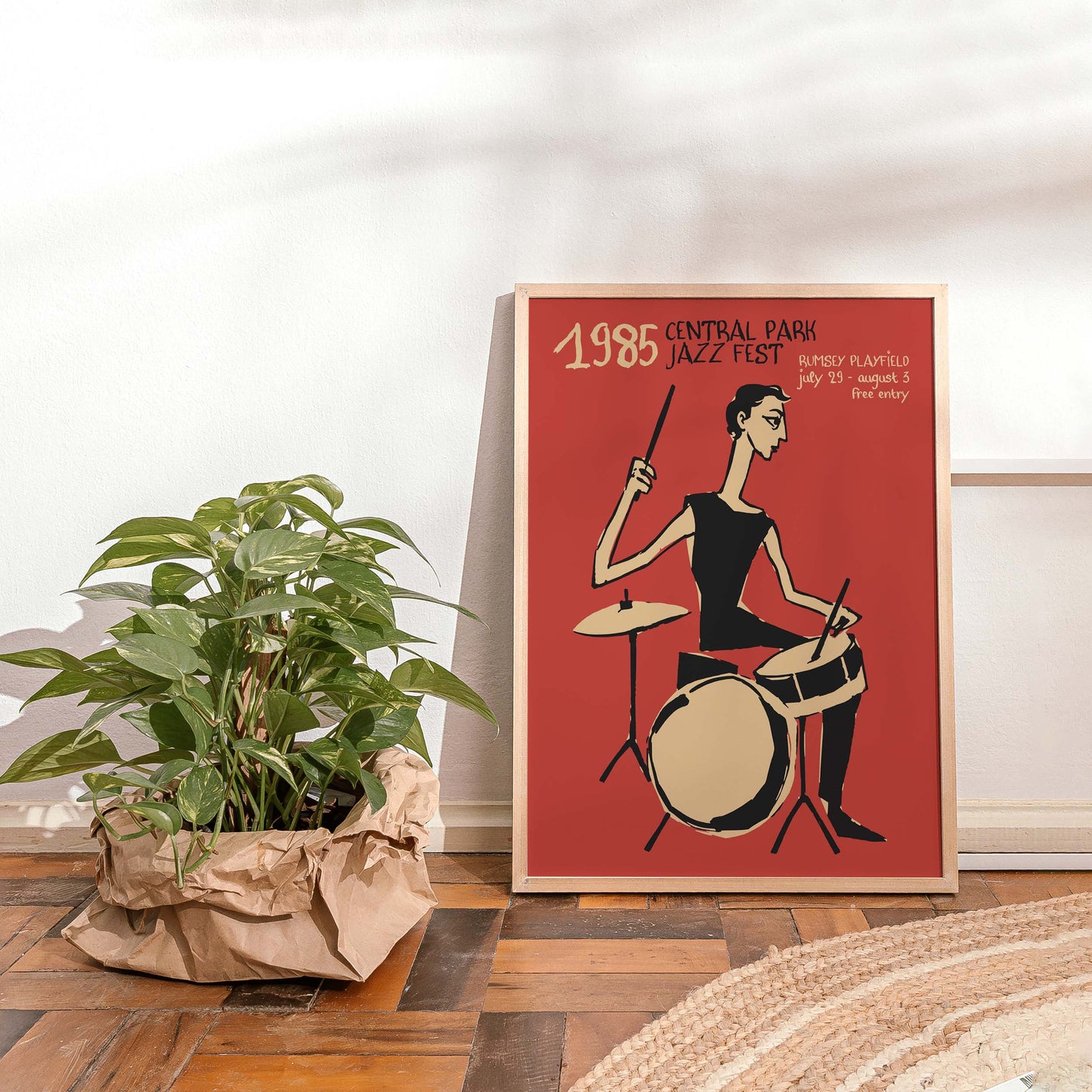 Central Park Jazz Fest Poster Wall Art For Living Room