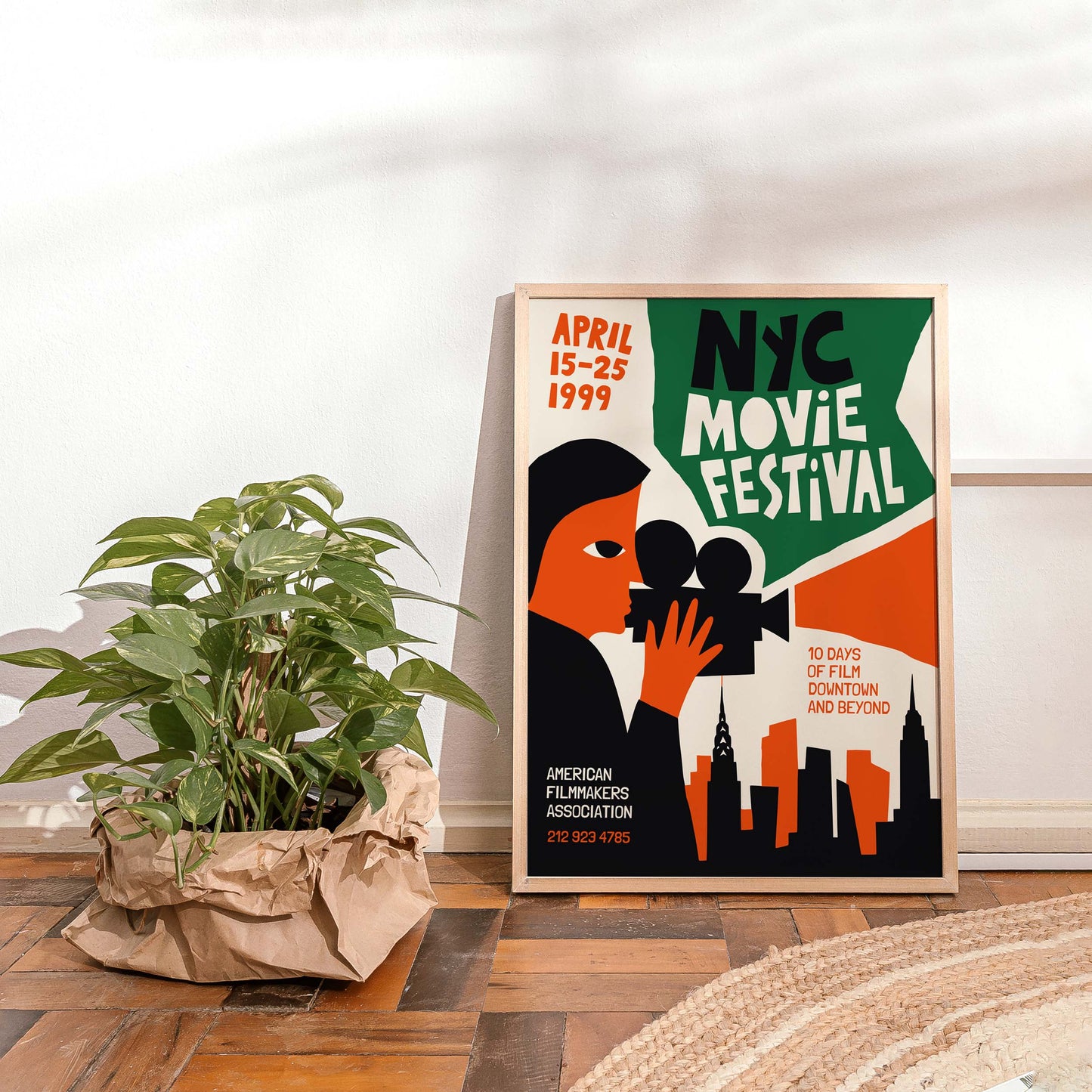 NYC Movie Festival Retro Cinema Poster