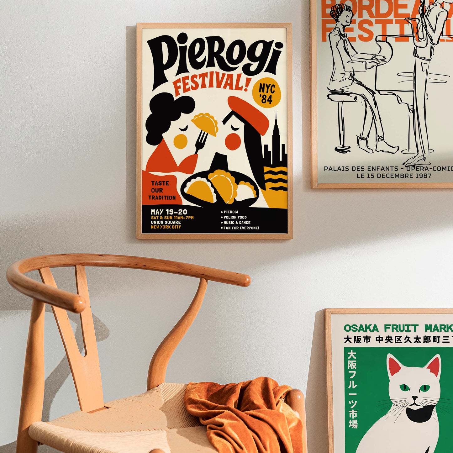 Pierogi Festival Print Kitchen Dining Room