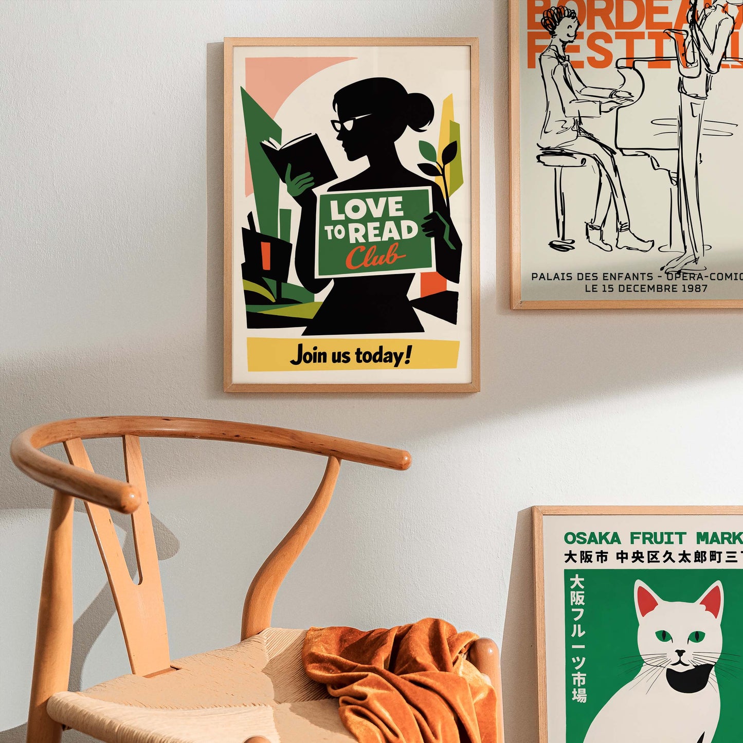 Love To Read Club Poster Wall Art