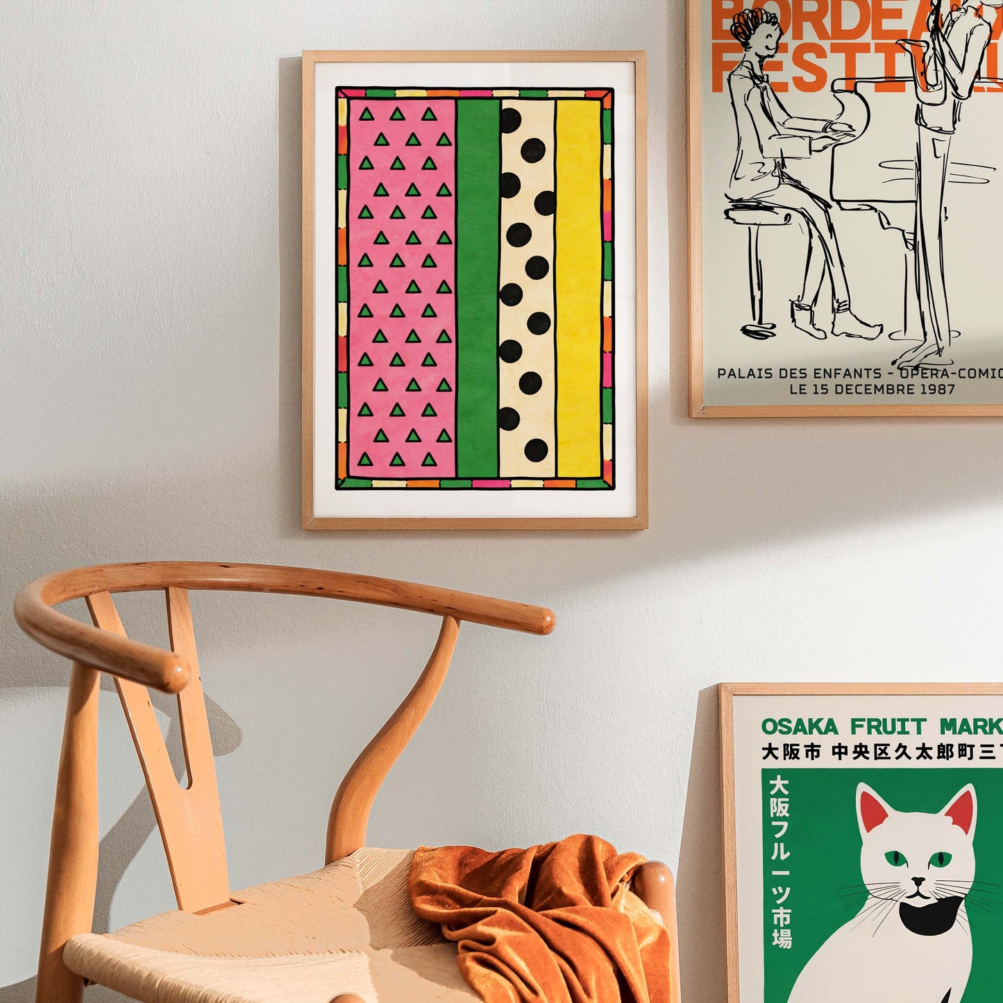 Watermelon Pattern Abstract Poster Print