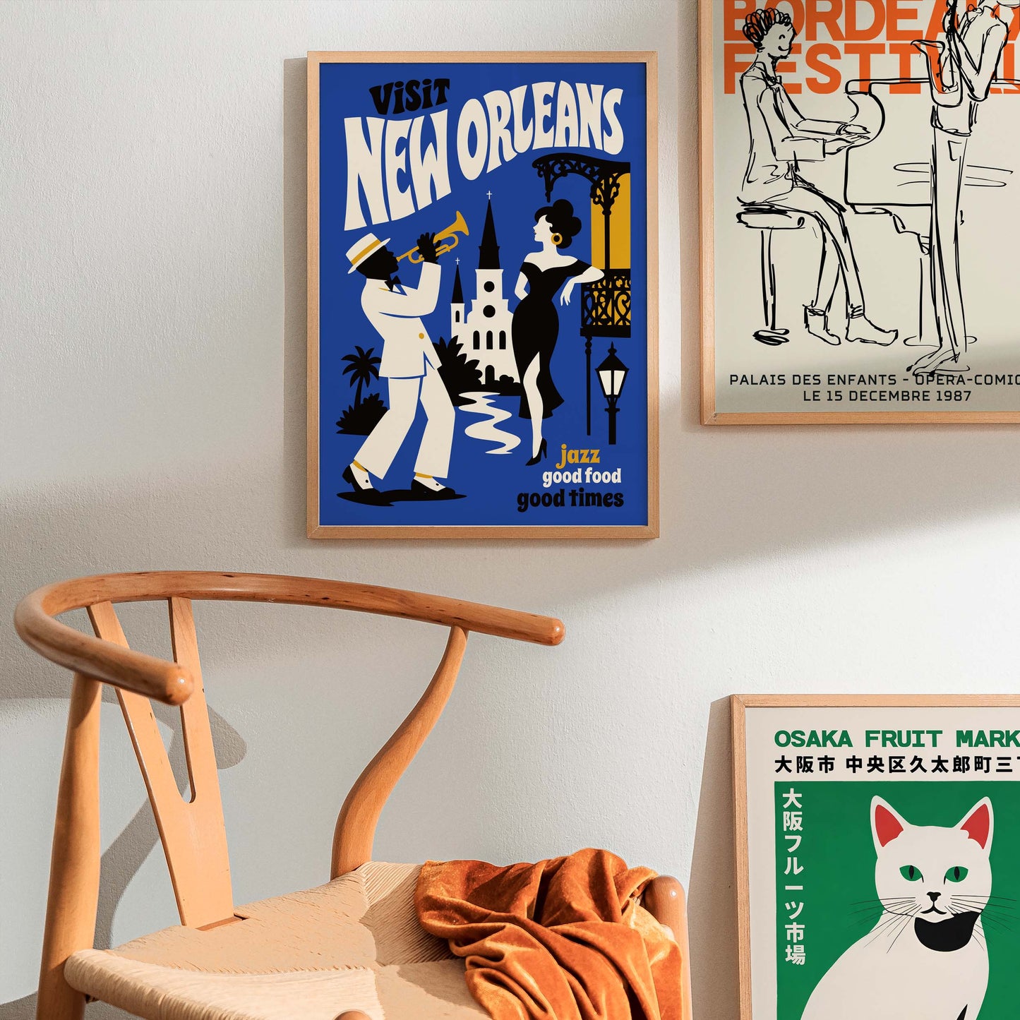 New Orleans Jazz Travel Vintage Poster