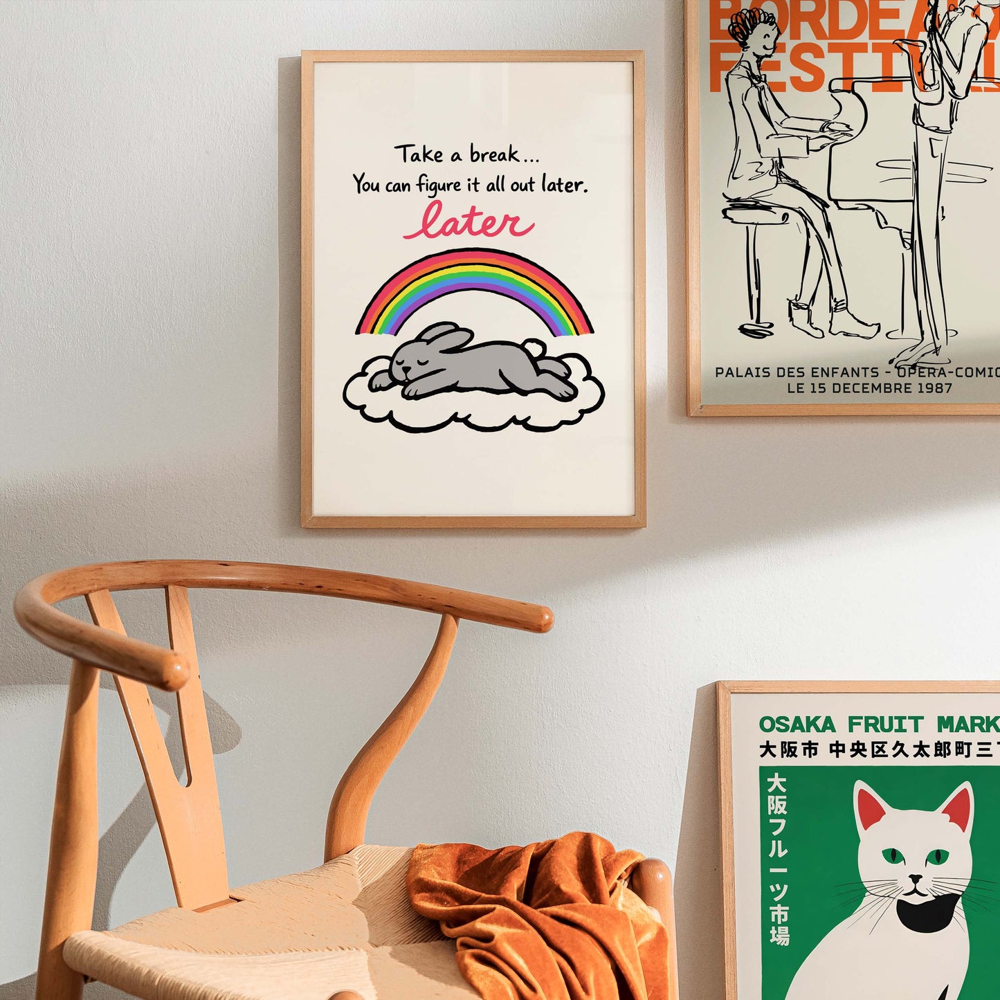 Relaxing Bunny Poster