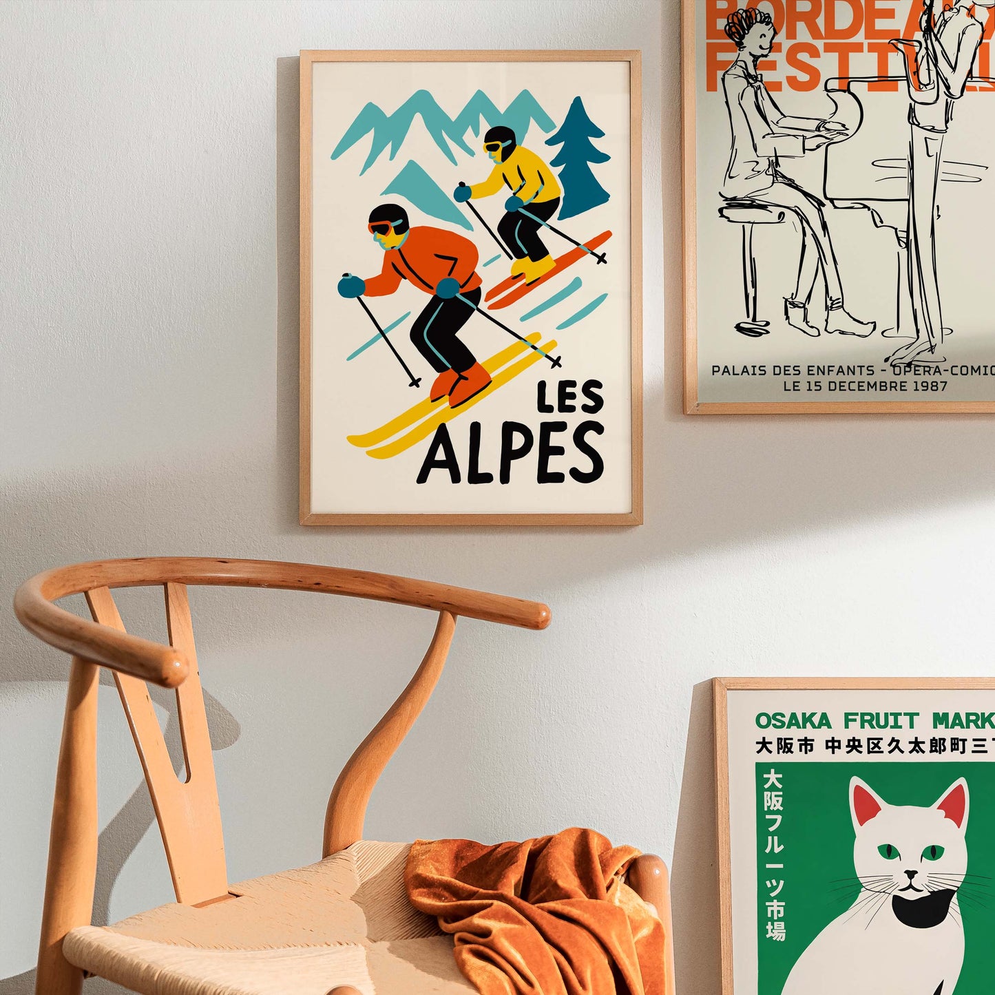 Les Alpes Ski Print