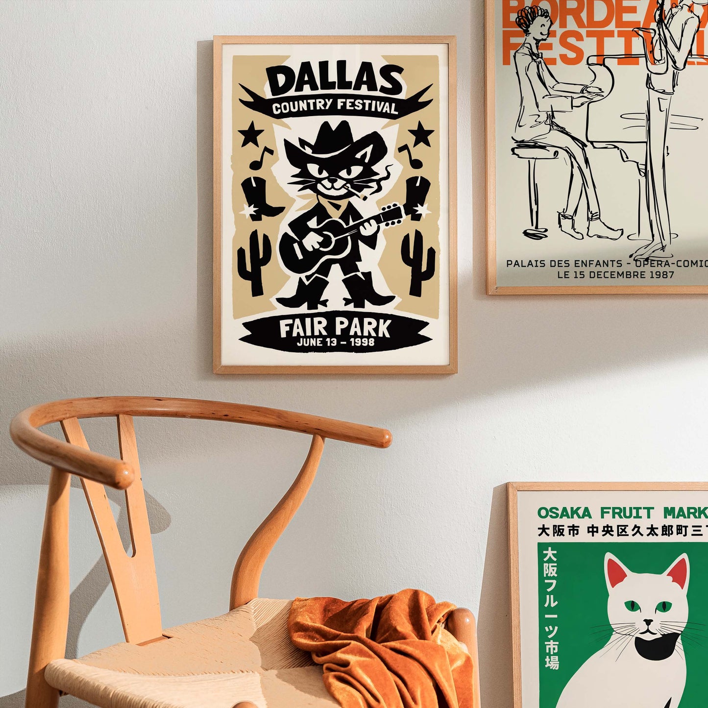 Dallas Country Outlaw Cat Poster 1998