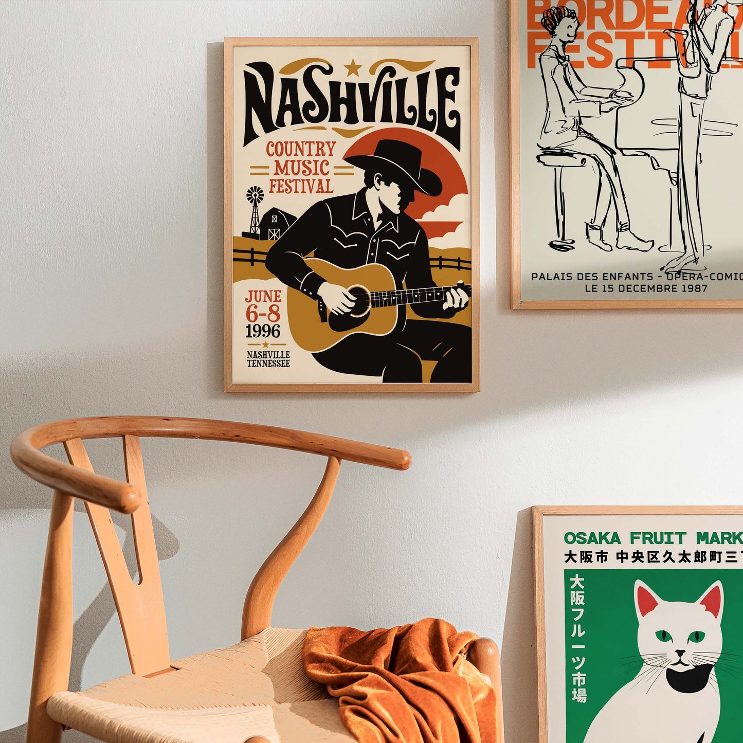 Nashville Country Festival Living Room Poster