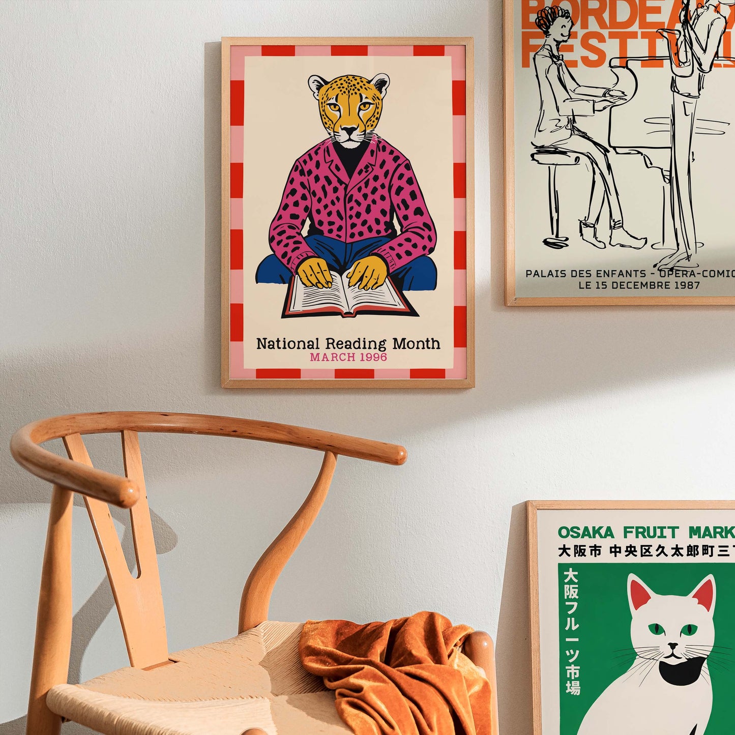 Leopard Reading Poster