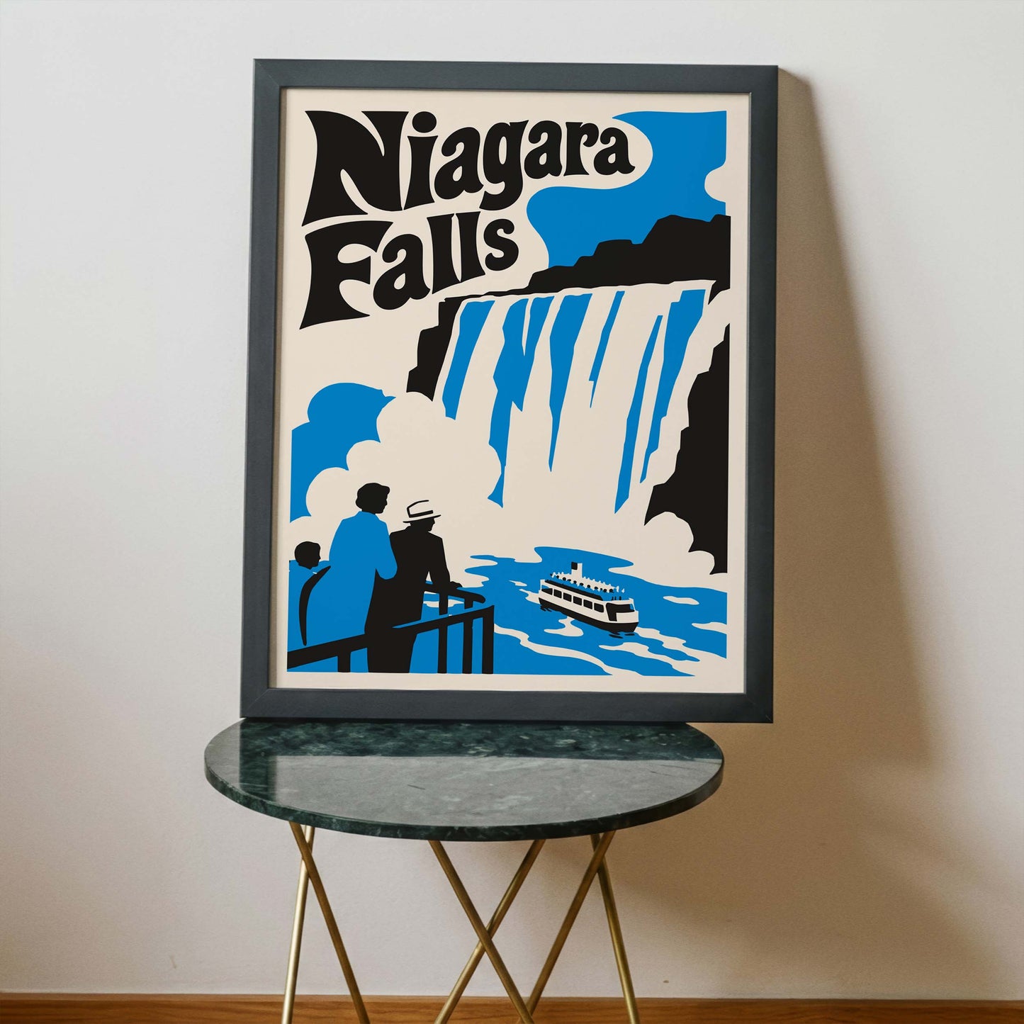 Niagara Falls Retro Travel Poster