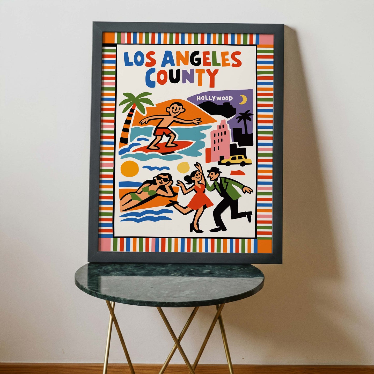 Los Angeles County California Travel Wall Art