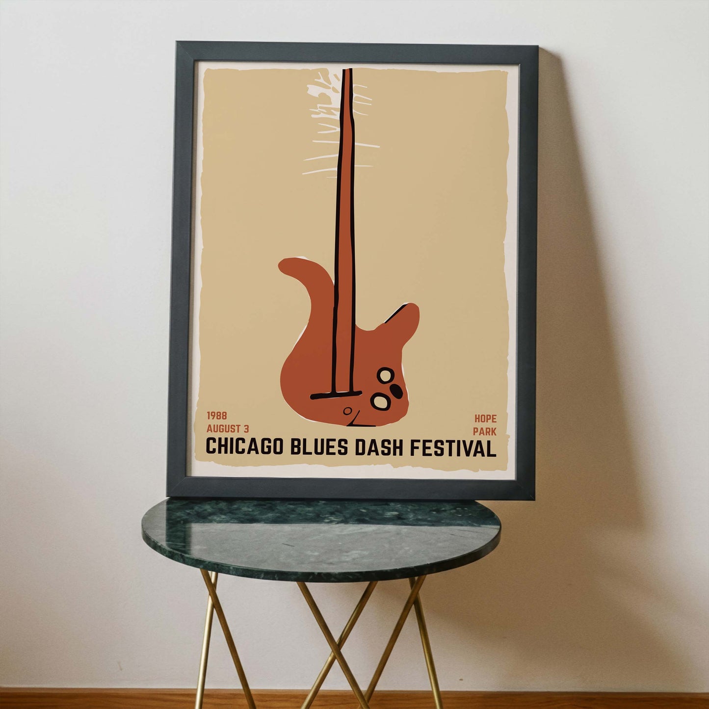 Chicago Blues Dash Festival Poster Print