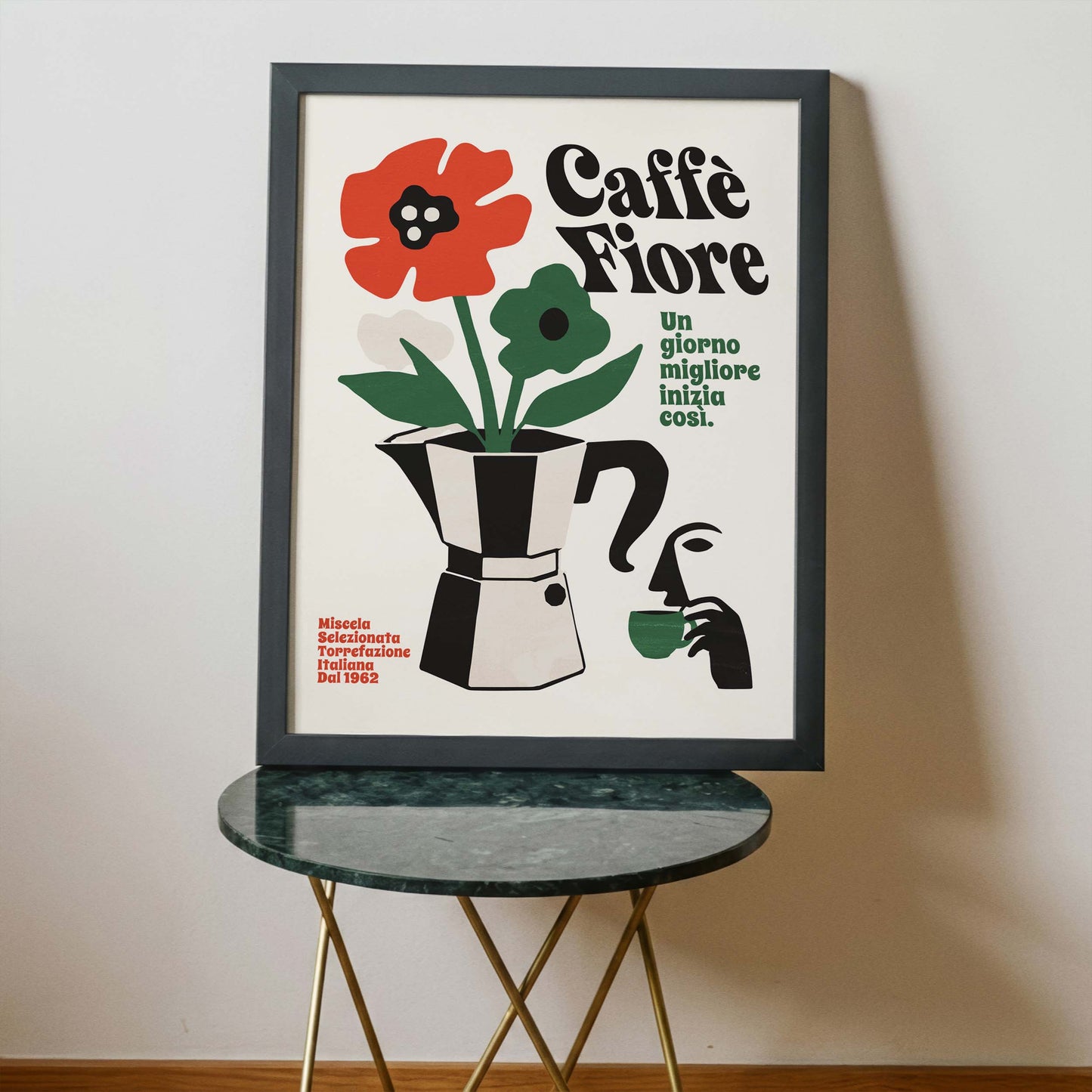Italian Coffee Print Kitchen Decor