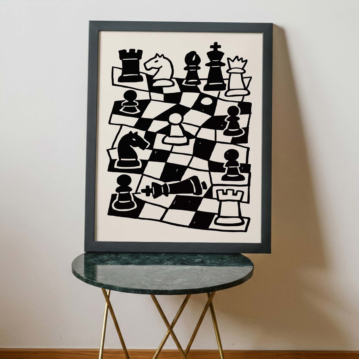 Abstract Chess Board Poster Print